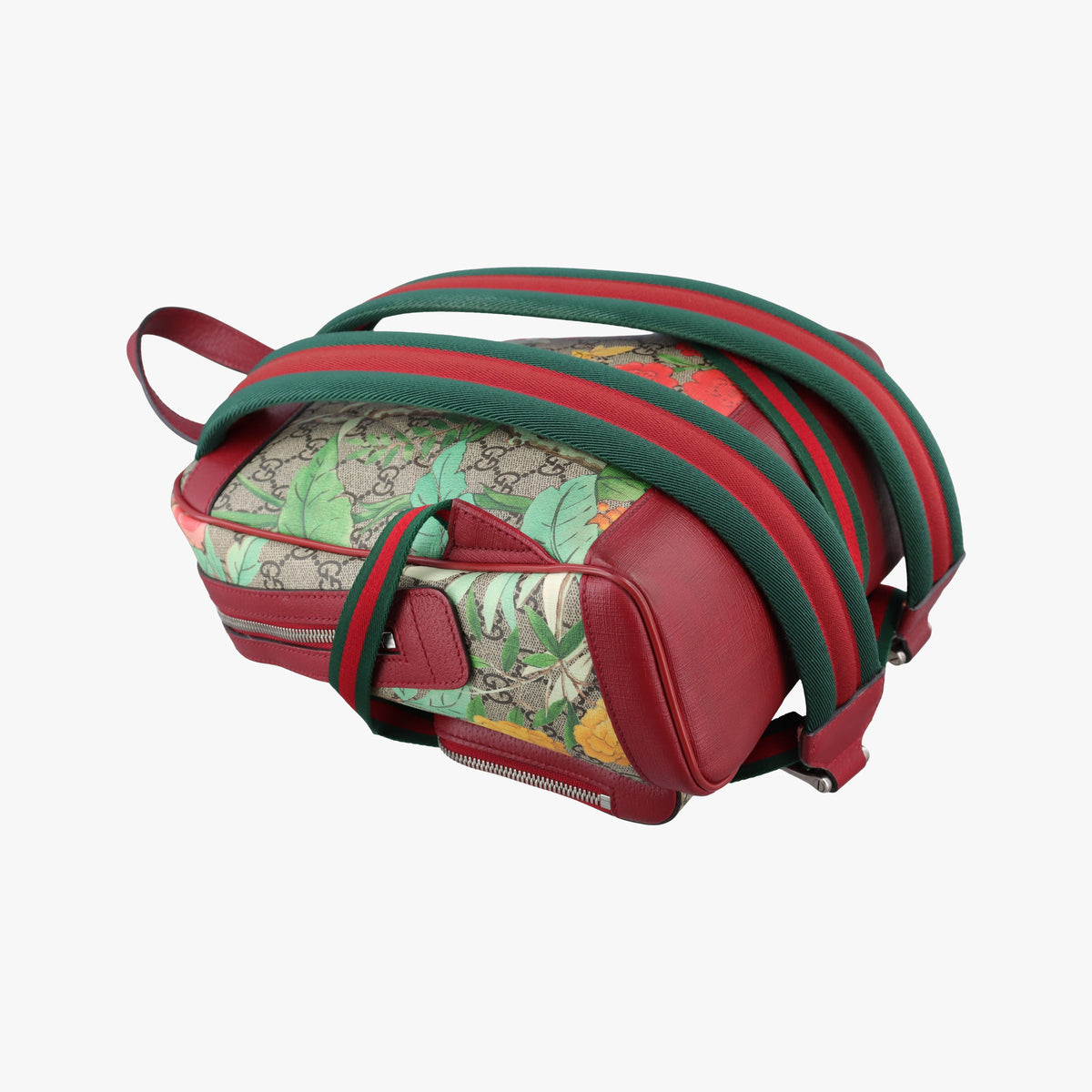Pre-owned Gucci GG Supreme Tian beige×Multicolour PVC coated canvas×Leather 427042 backpack/rucksack | stylenewstar
