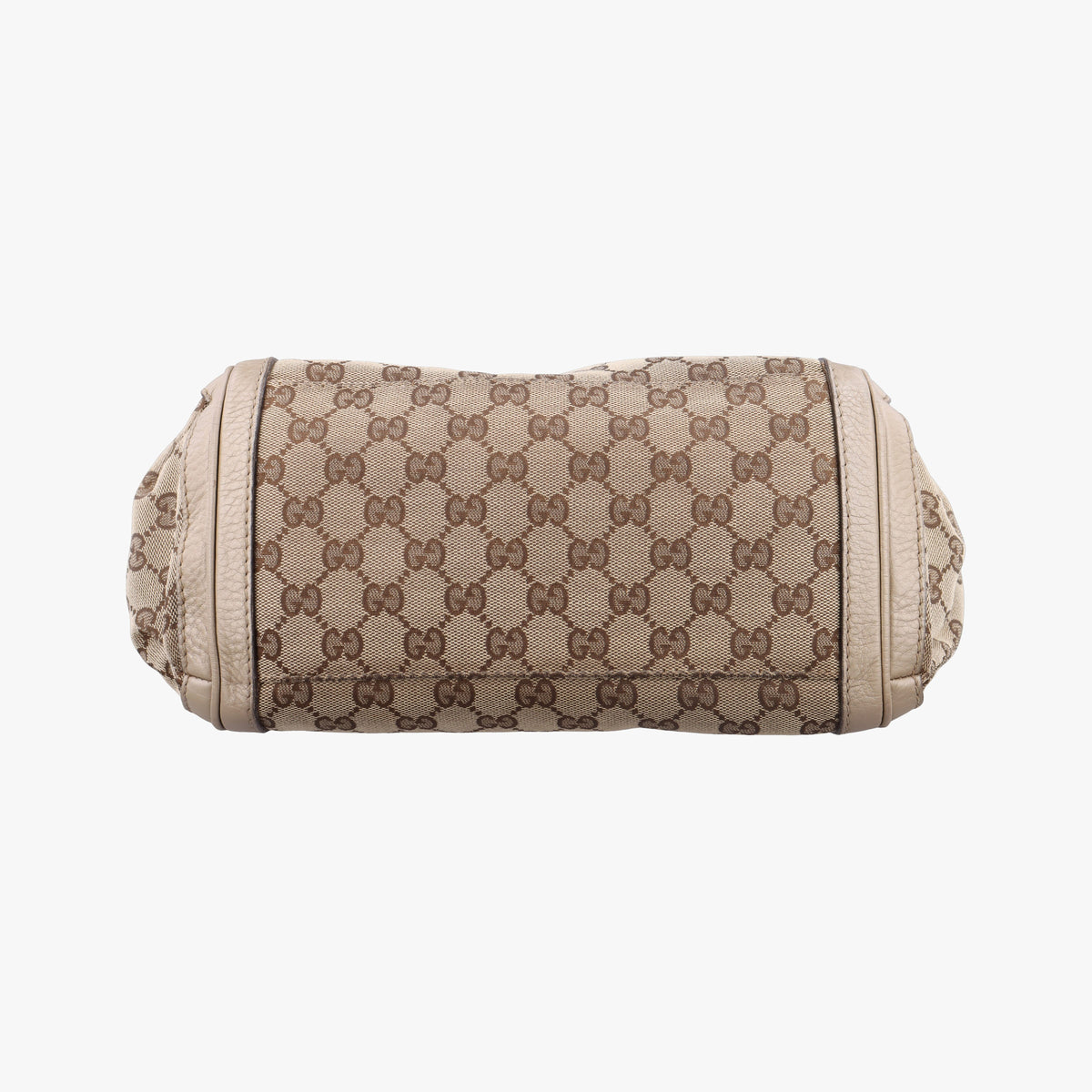 Pre-owned Gucci Bella Beige×Gold canvas×leather 282301 shoulderbag | stylenewstar