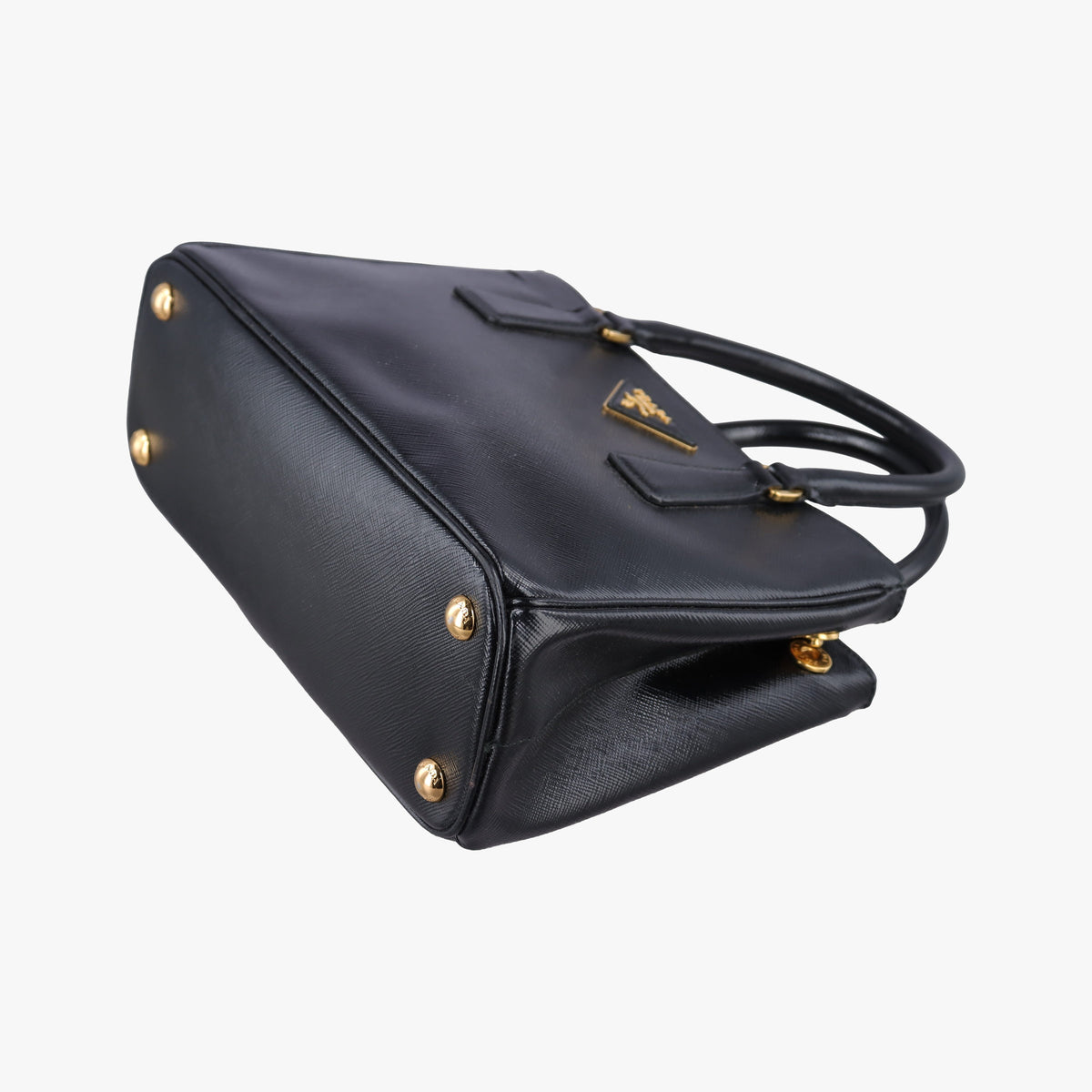 Vintage Prada Galleria Black SAFFIANO patent BN2274 shoulderbag | stylenewstar