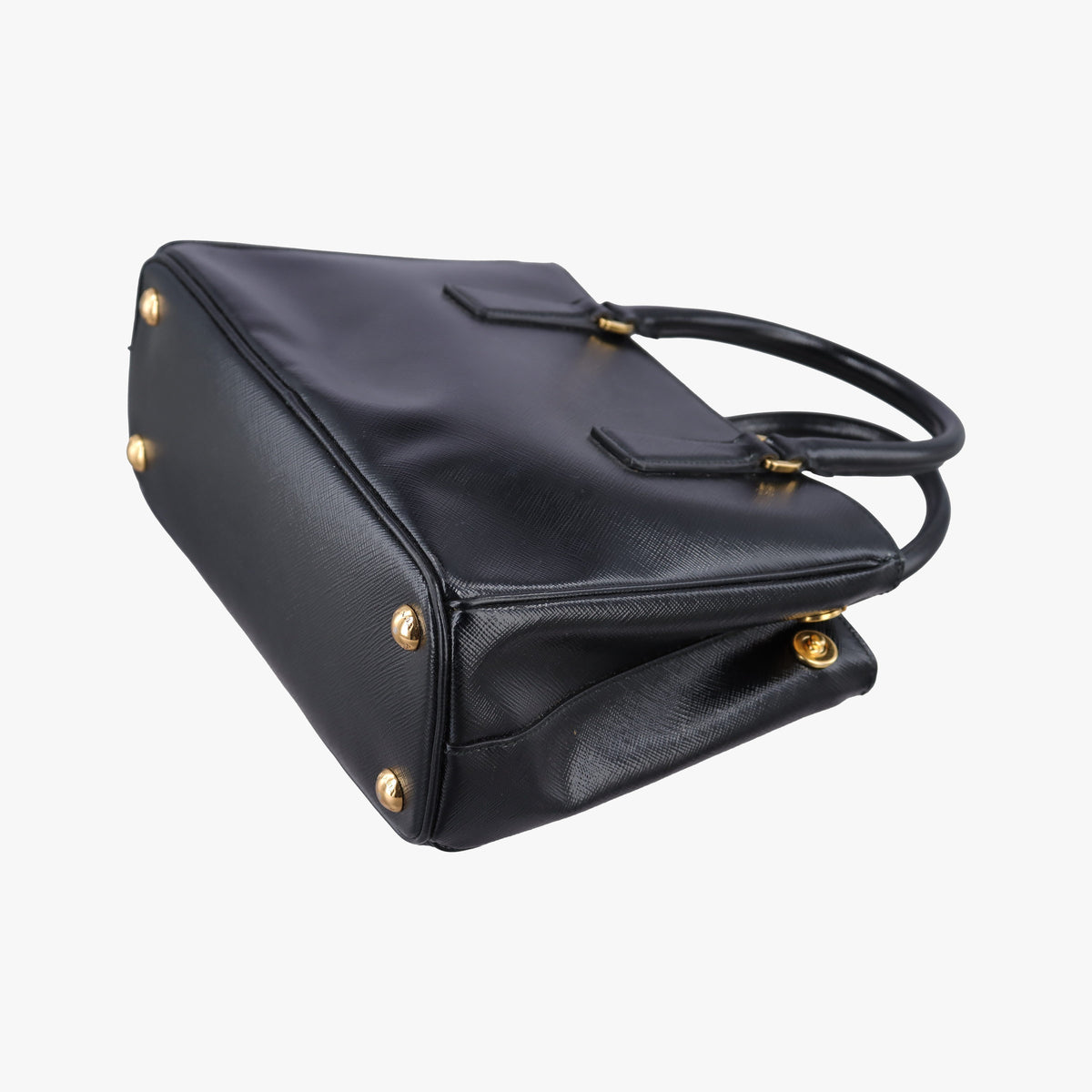 Vintage Prada Galleria Black SAFFIANO patent BN2274 shoulderbag | stylenewstar