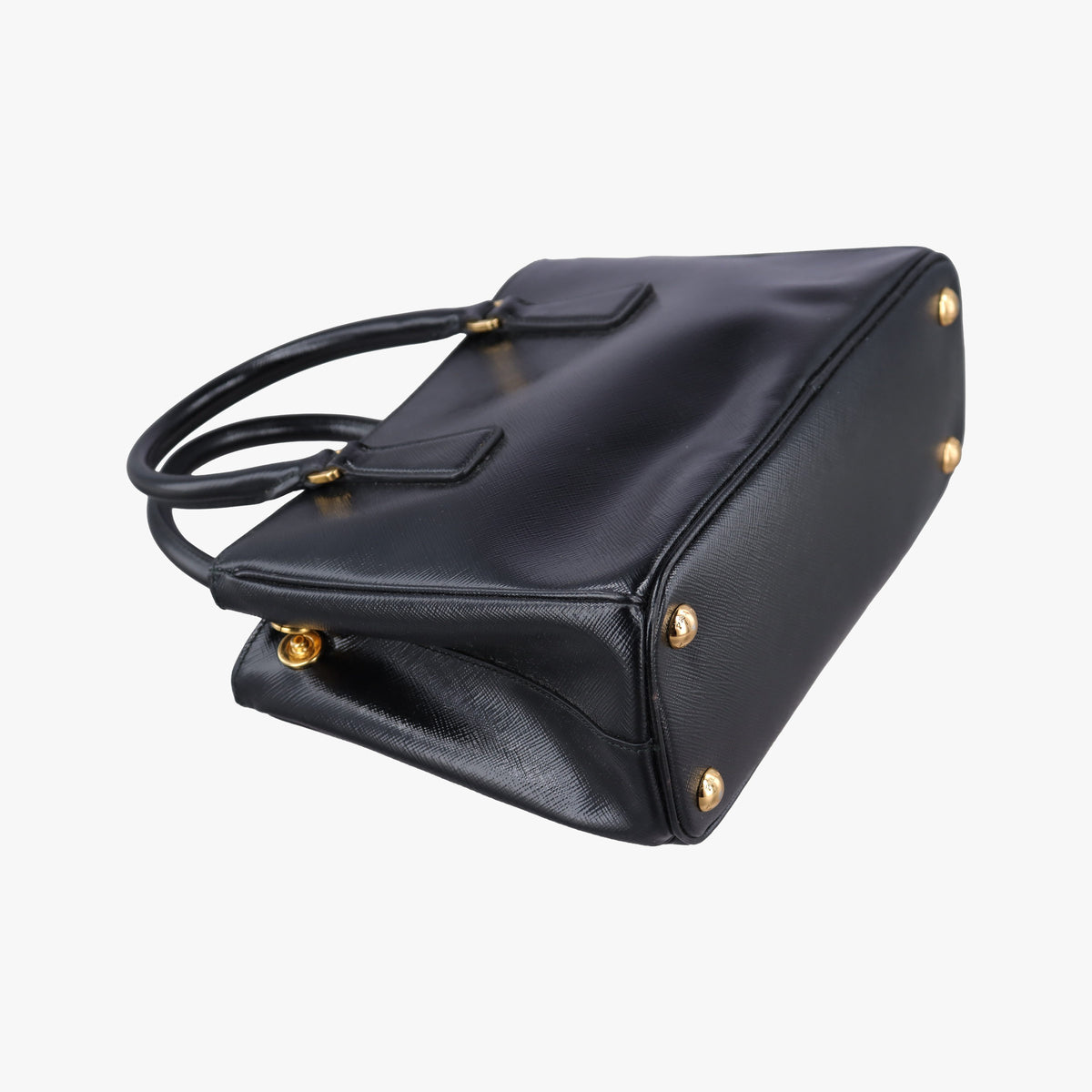 Vintage Prada Galleria Black SAFFIANO patent BN2274 shoulderbag | stylenewstar