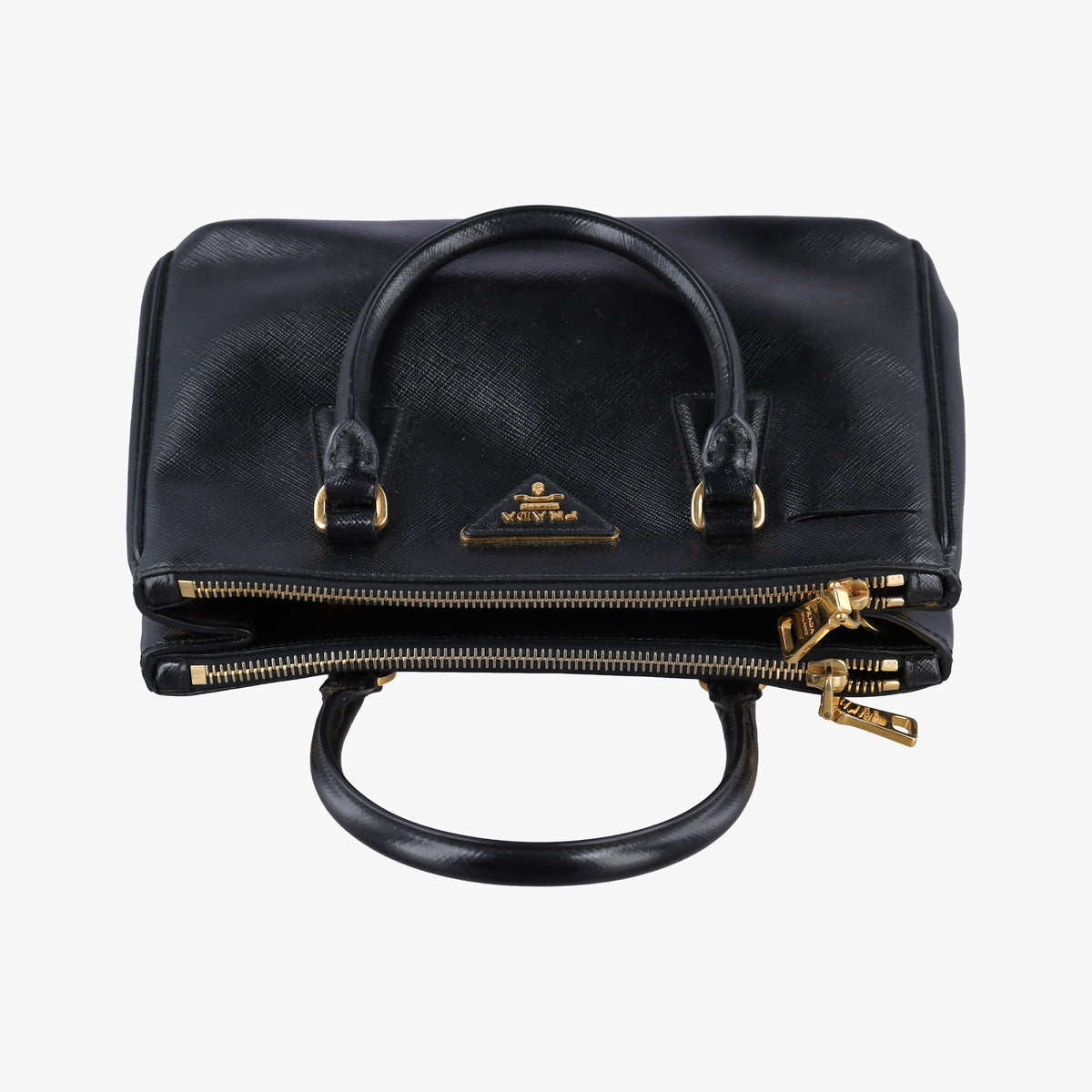 Vintage Prada Galleria Black SAFFIANO patent BN2274 shoulderbag | stylenewstar