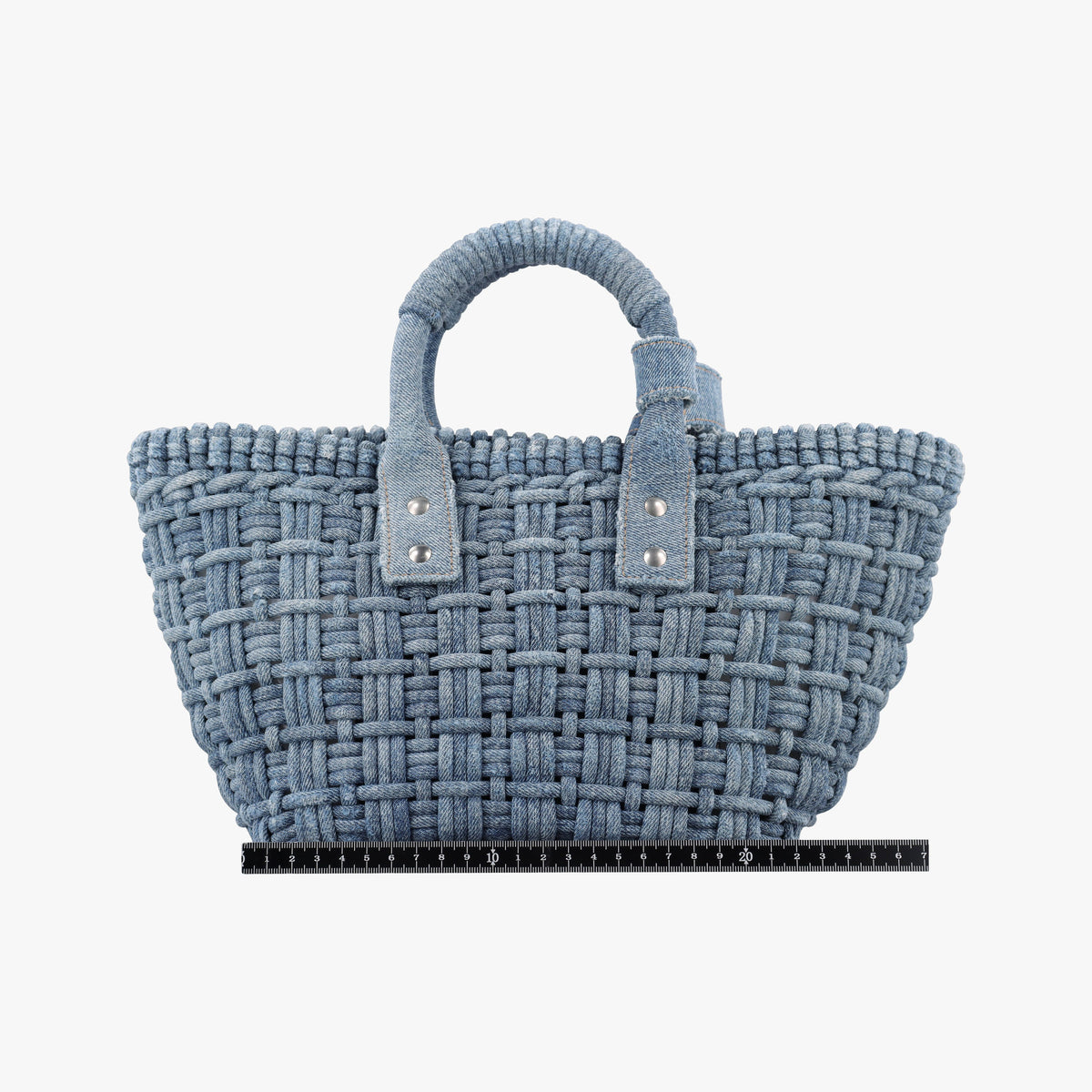 Pre-owned Balenciaga Bistro basket Navy denim  shoulderbag | stylenewstar