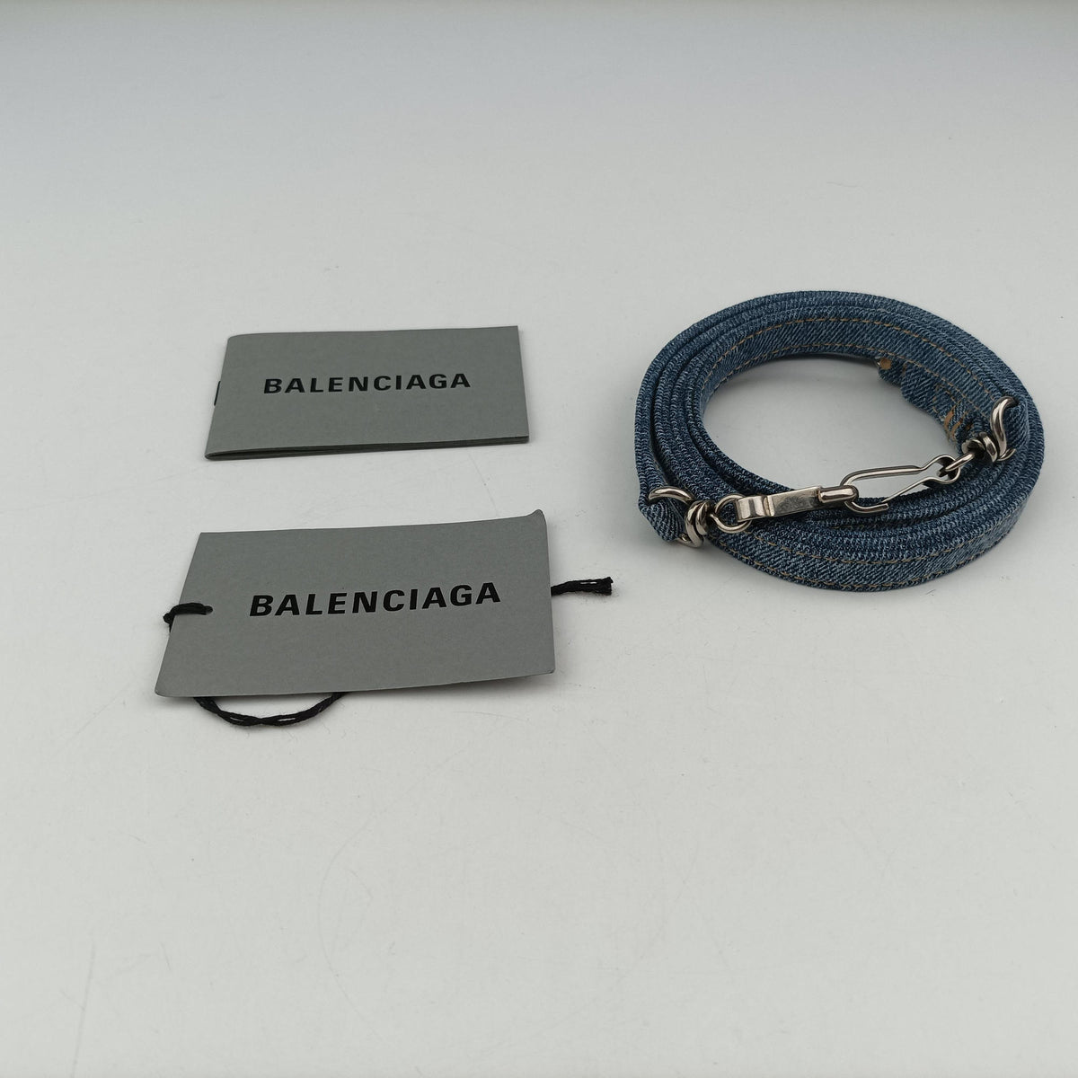 Pre-owned Balenciaga Bistro basket Navy denim  shoulderbag | stylenewstar