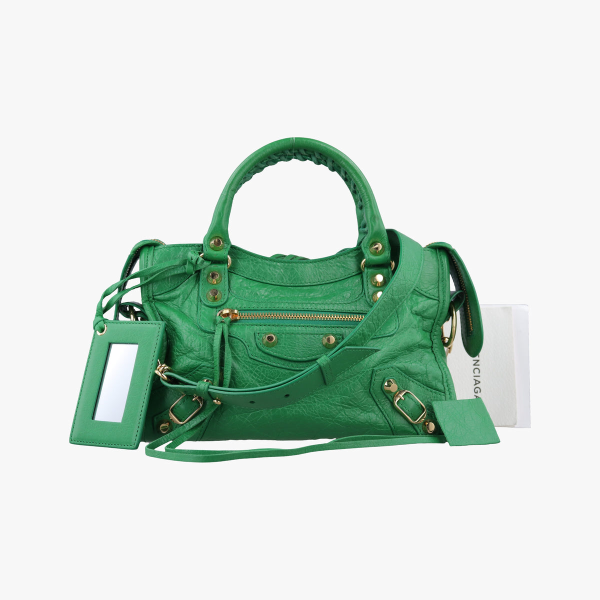 Secondhand Balenciaga Classic City Mini Green lambskin  shoulderbag | stylenewstar