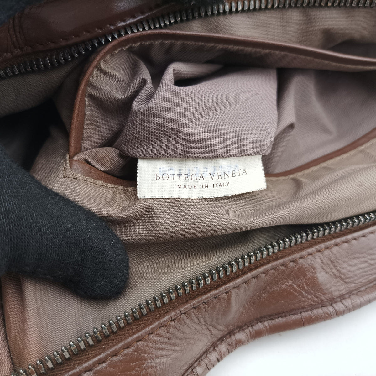 Vintage Bottega Veneta Intrecciato Brown lambskin  shoulderbag | stylenewstar