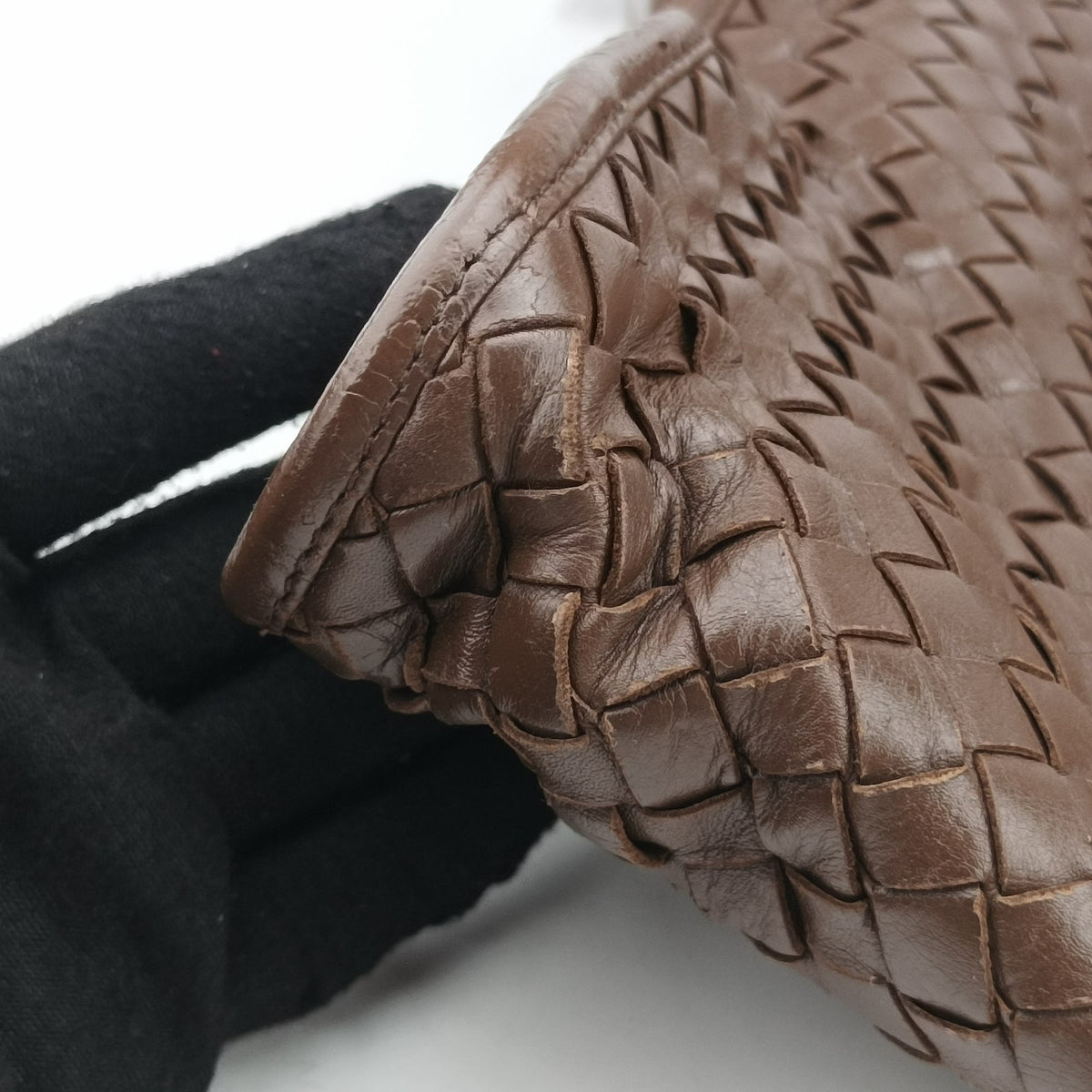 Vintage Bottega Veneta Intrecciato Brown lambskin  shoulderbag | stylenewstar