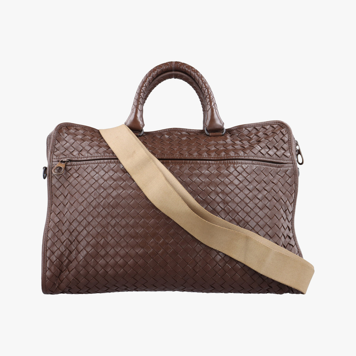 Vintage Bottega Veneta Intrecciato Brown lambskin  shoulderbag | stylenewstar