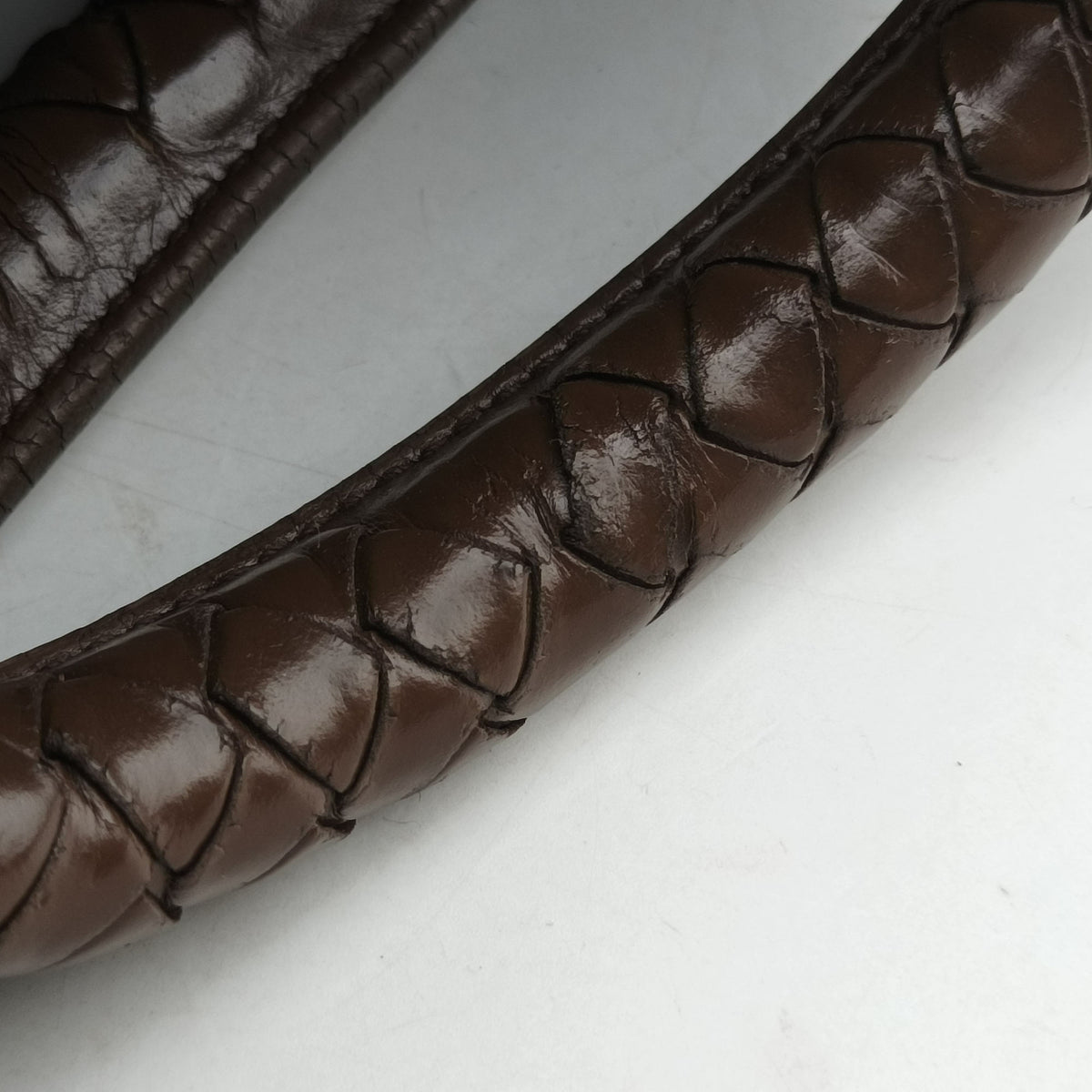 Vintage Bottega Veneta Intrecciato Brown lambskin  shoulderbag | stylenewstar