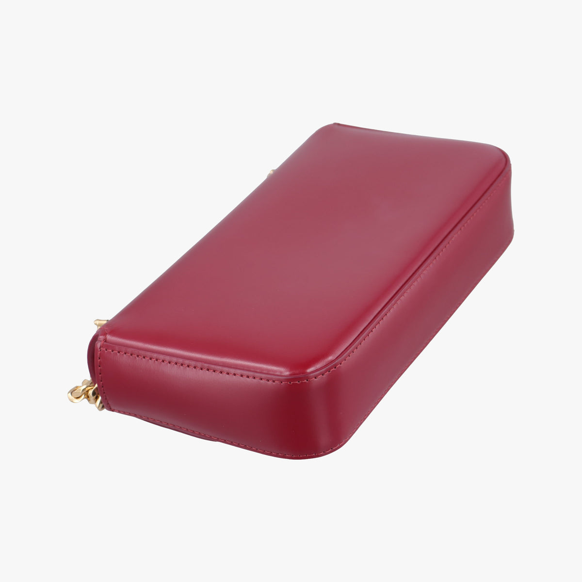 Pre-owned Celine Chain Claude Triomphe Red Leather  shoulderbag | stylenewstar