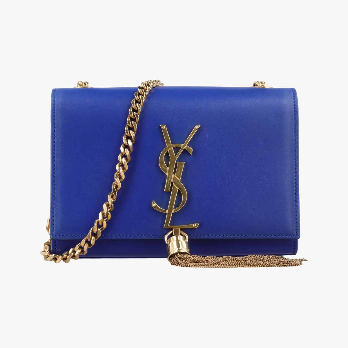 Pre-owned Yves Saint Laurent KATE Blue Leather 554120 shoulderbag | stylenewstar