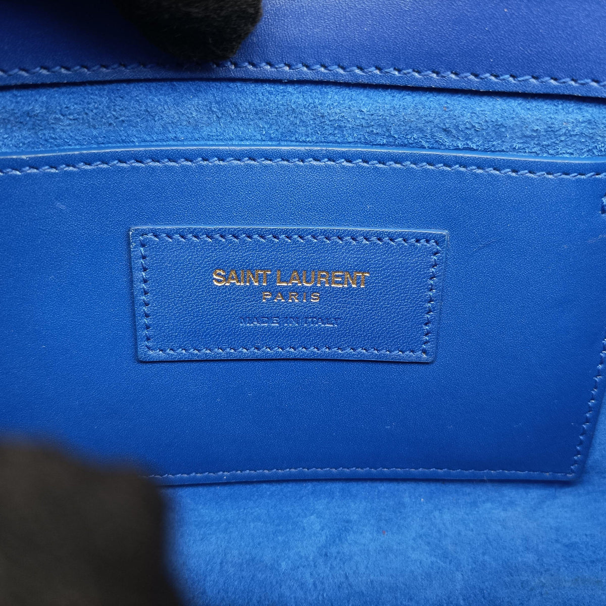 Pre-owned Yves Saint Laurent KATE Blue Leather 554120 shoulderbag | stylenewstar