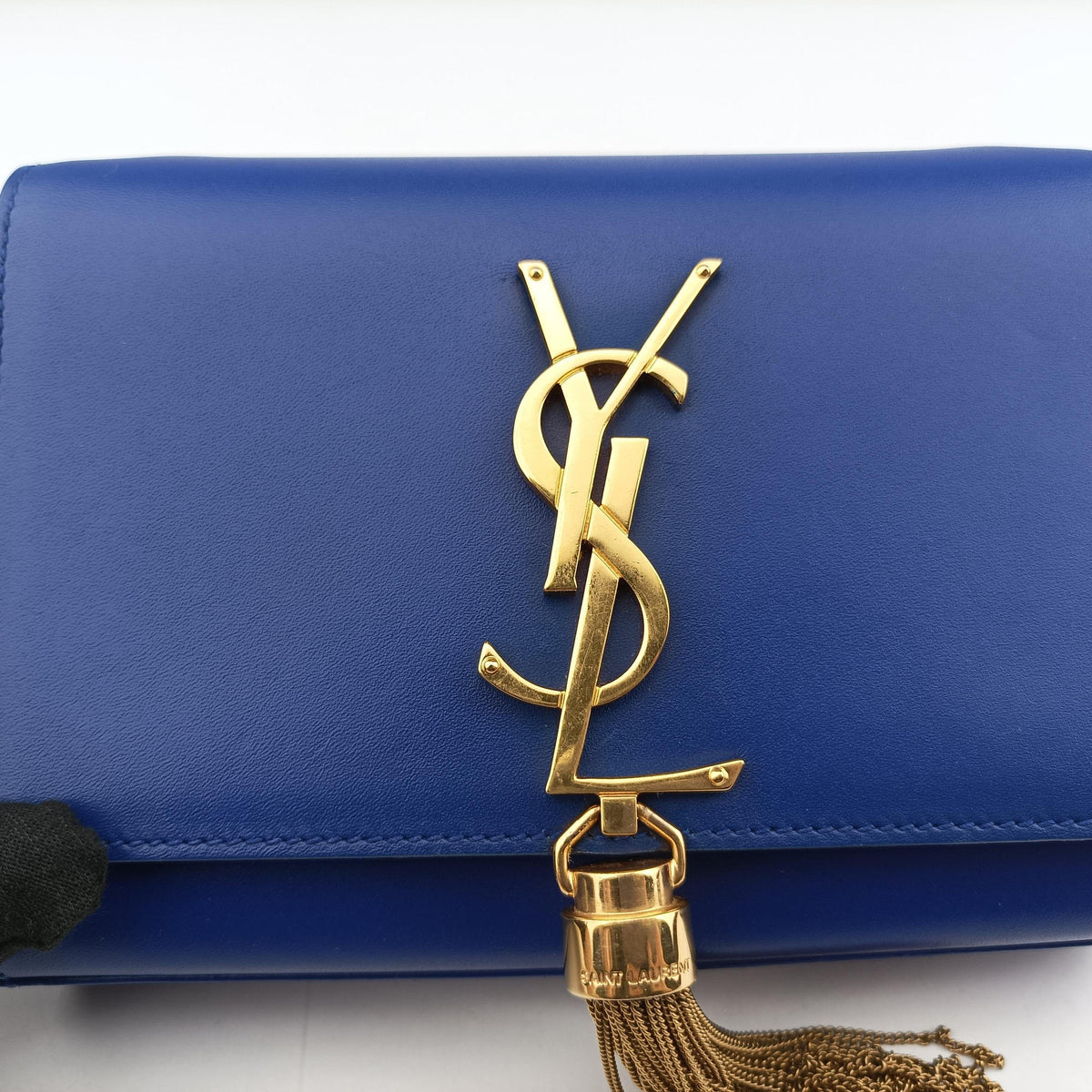 Pre-owned Yves Saint Laurent KATE Blue Leather 554120 shoulderbag | stylenewstar
