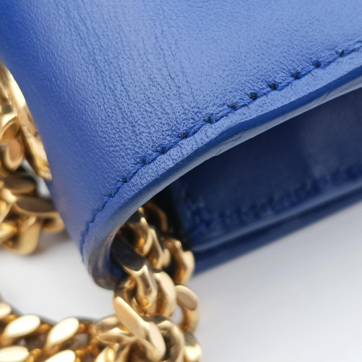 Pre-owned Yves Saint Laurent KATE Blue Leather 554120 shoulderbag | stylenewstar