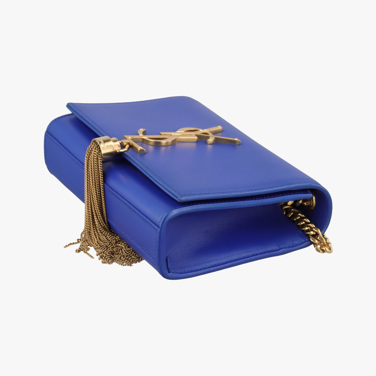 Pre-owned Yves Saint Laurent KATE Blue Leather 554120 shoulderbag | stylenewstar