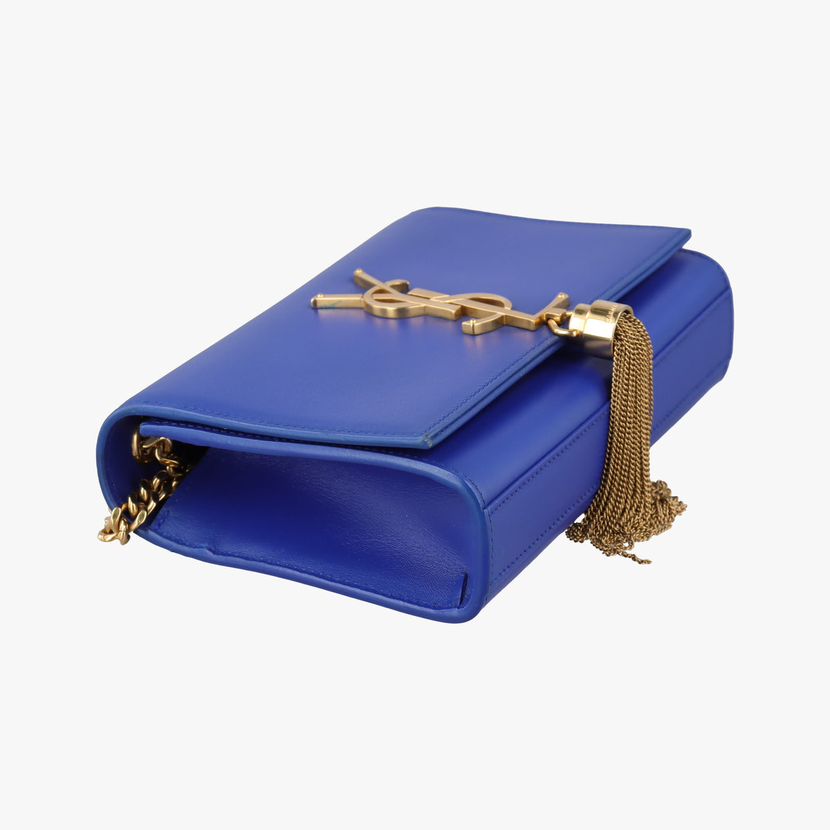 Pre-owned Yves Saint Laurent KATE Blue Leather 554120 shoulderbag | stylenewstar