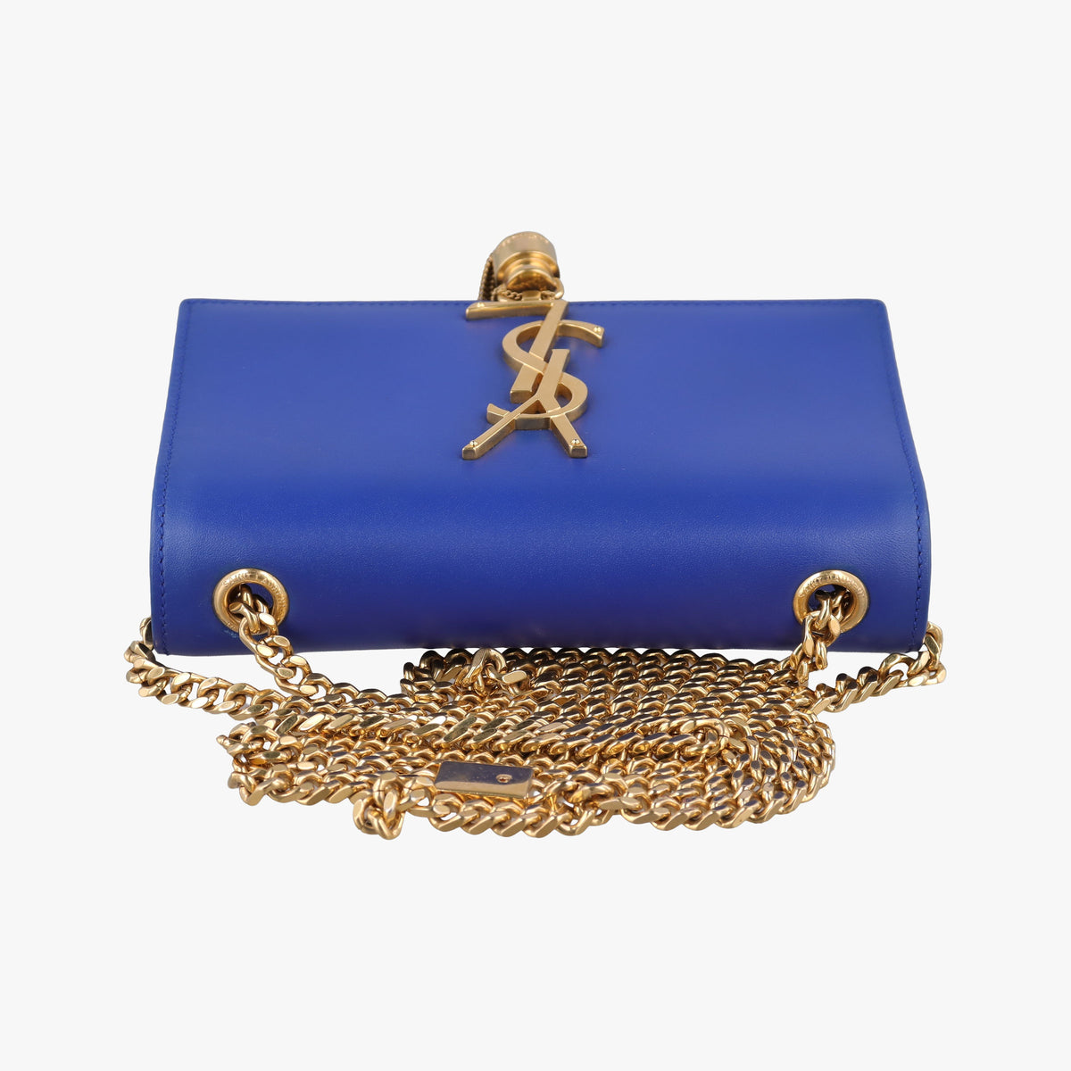 Pre-owned Yves Saint Laurent KATE Blue Leather 554120 shoulderbag | stylenewstar