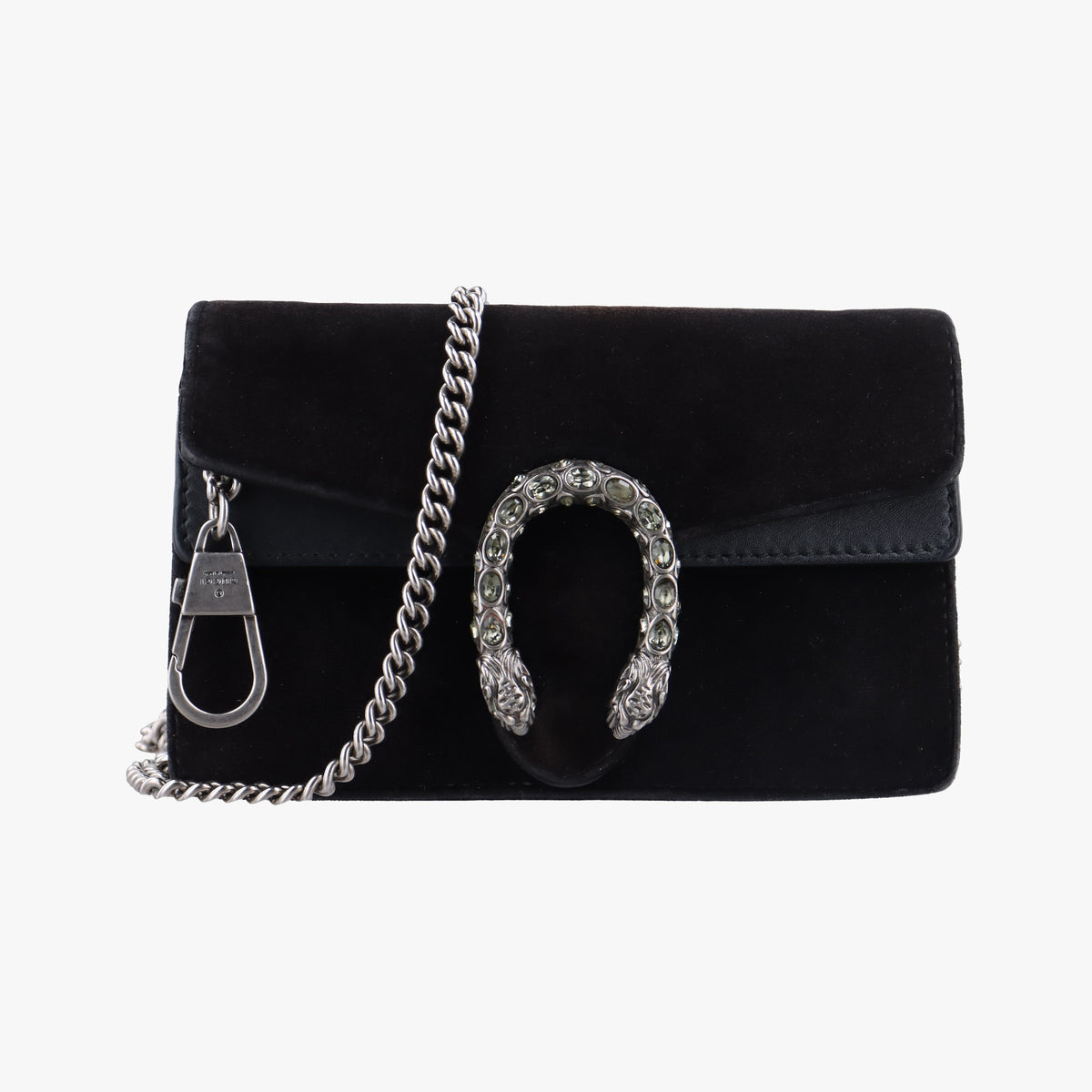 Pre-owned Gucci Dionysus Black velour 476432 shoulderbag | stylenewstar