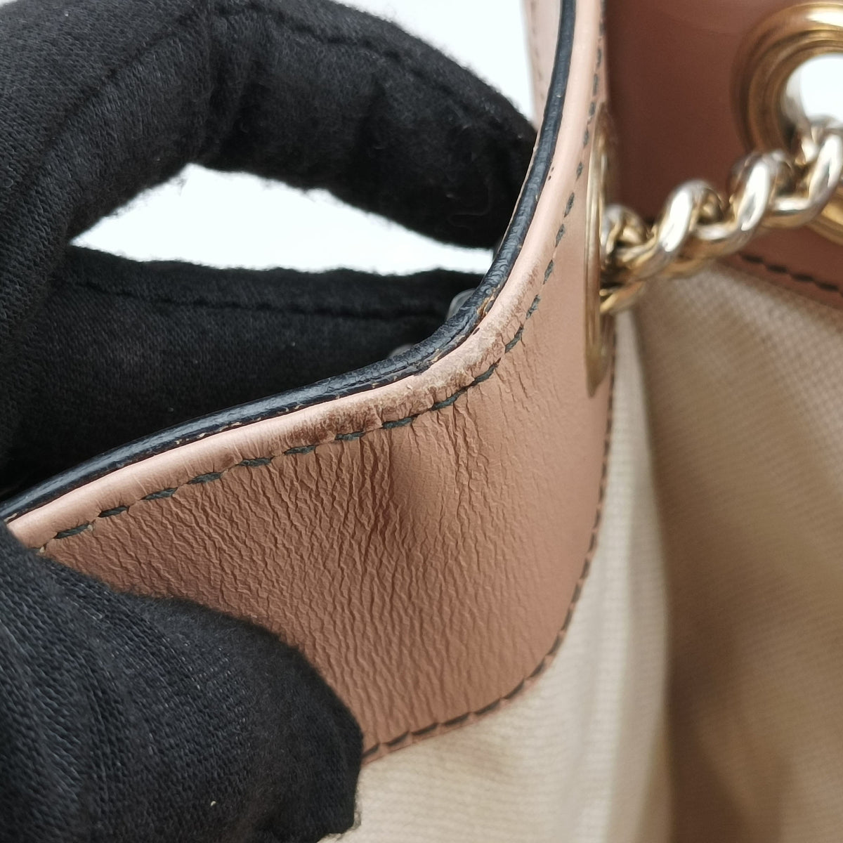Secondhand Gucci Emily Brown×Pink canvas×leather 295403 shoulderbag | stylenewstar