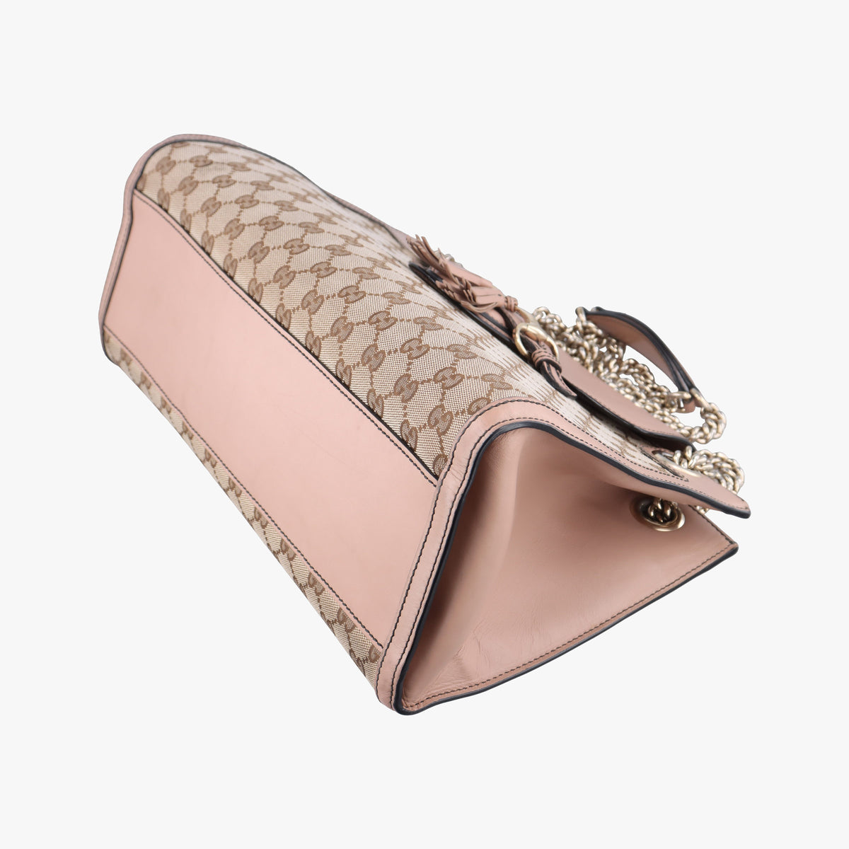 Secondhand Gucci Emily Brown×Pink canvas×leather 295403 shoulderbag | stylenewstar