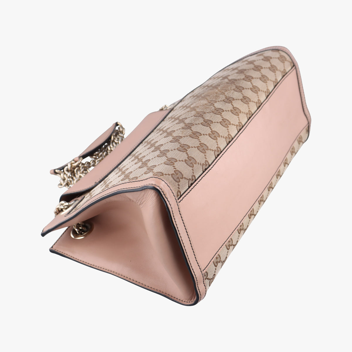 Secondhand Gucci Emily Brown×Pink canvas×leather 295403 shoulderbag | stylenewstar