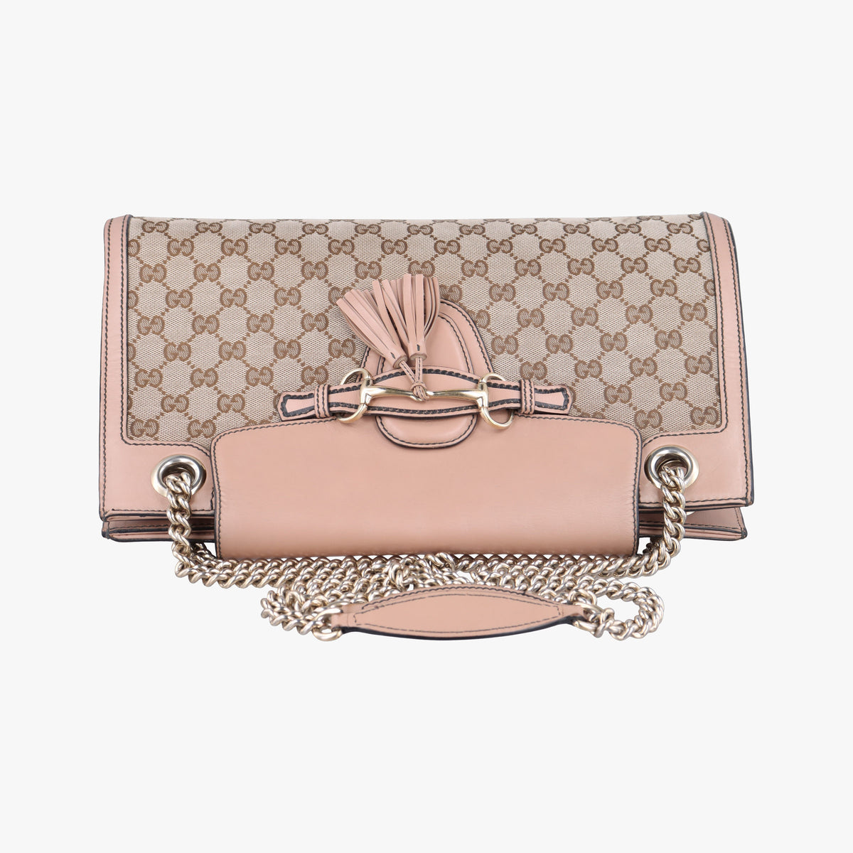 Secondhand Gucci Emily Brown×Pink canvas×leather 295403 shoulderbag | stylenewstar