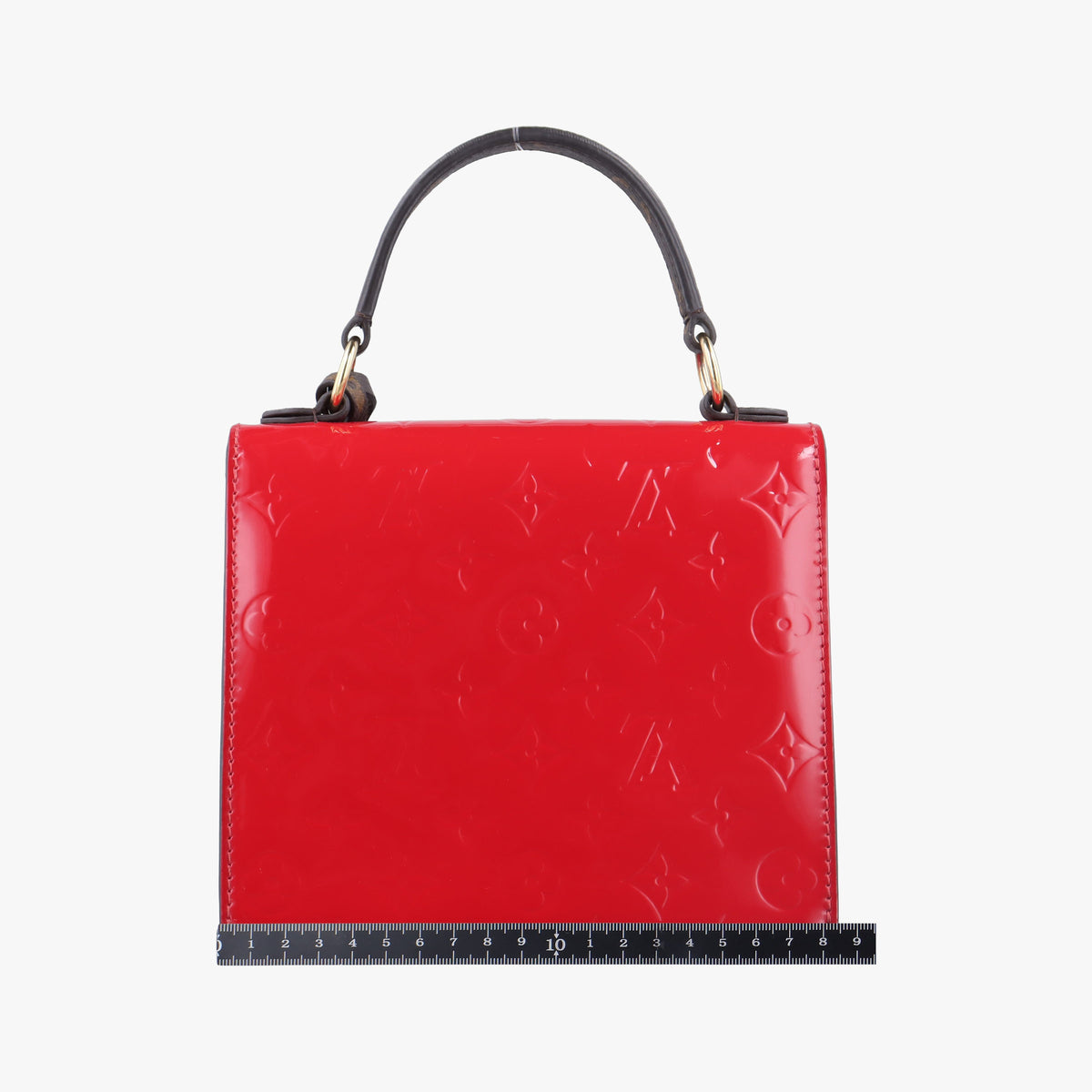Pre-owned Louis Vuitton Spring street PM Scarlet Red Vernis×Epir×Monogram Canvas M90505 shoulderbag | stylenewstar