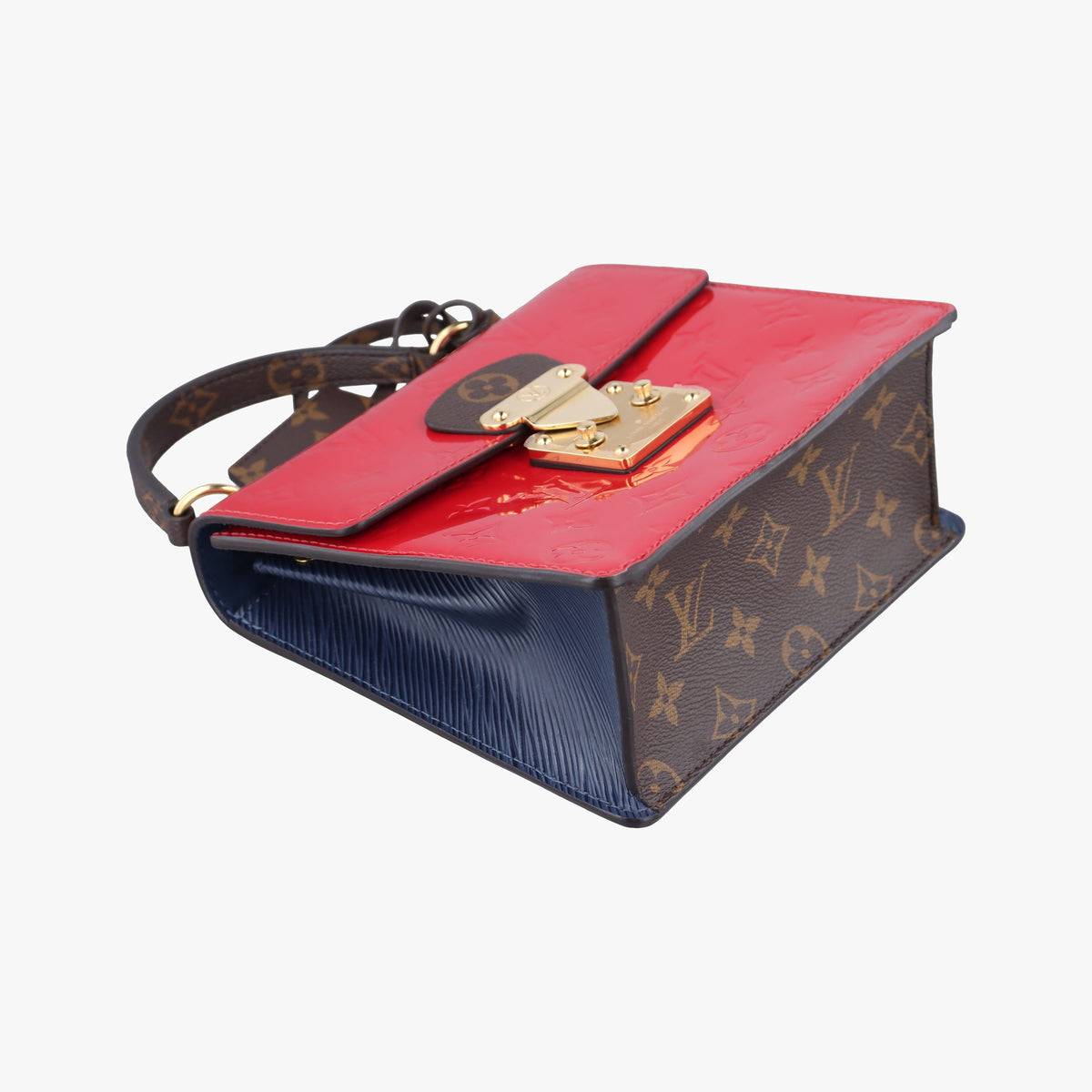 Pre-owned Louis Vuitton Spring street PM Scarlet Red Vernis×Epir×Monogram Canvas M90505 shoulderbag | stylenewstar