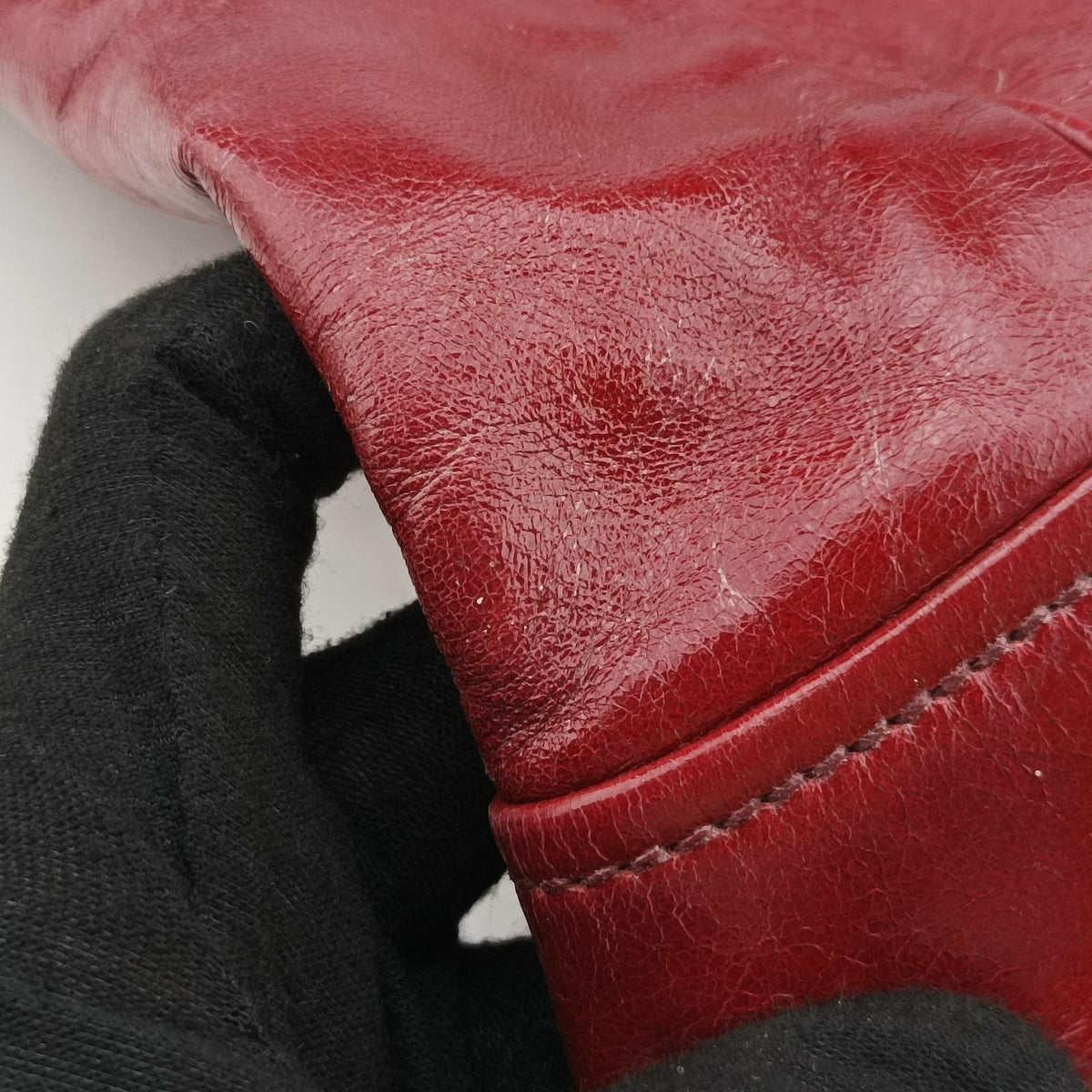 Secondhand Prada Vitello Shine Shopping Peonia Red Leather BN2324 handbag | stylenewstar