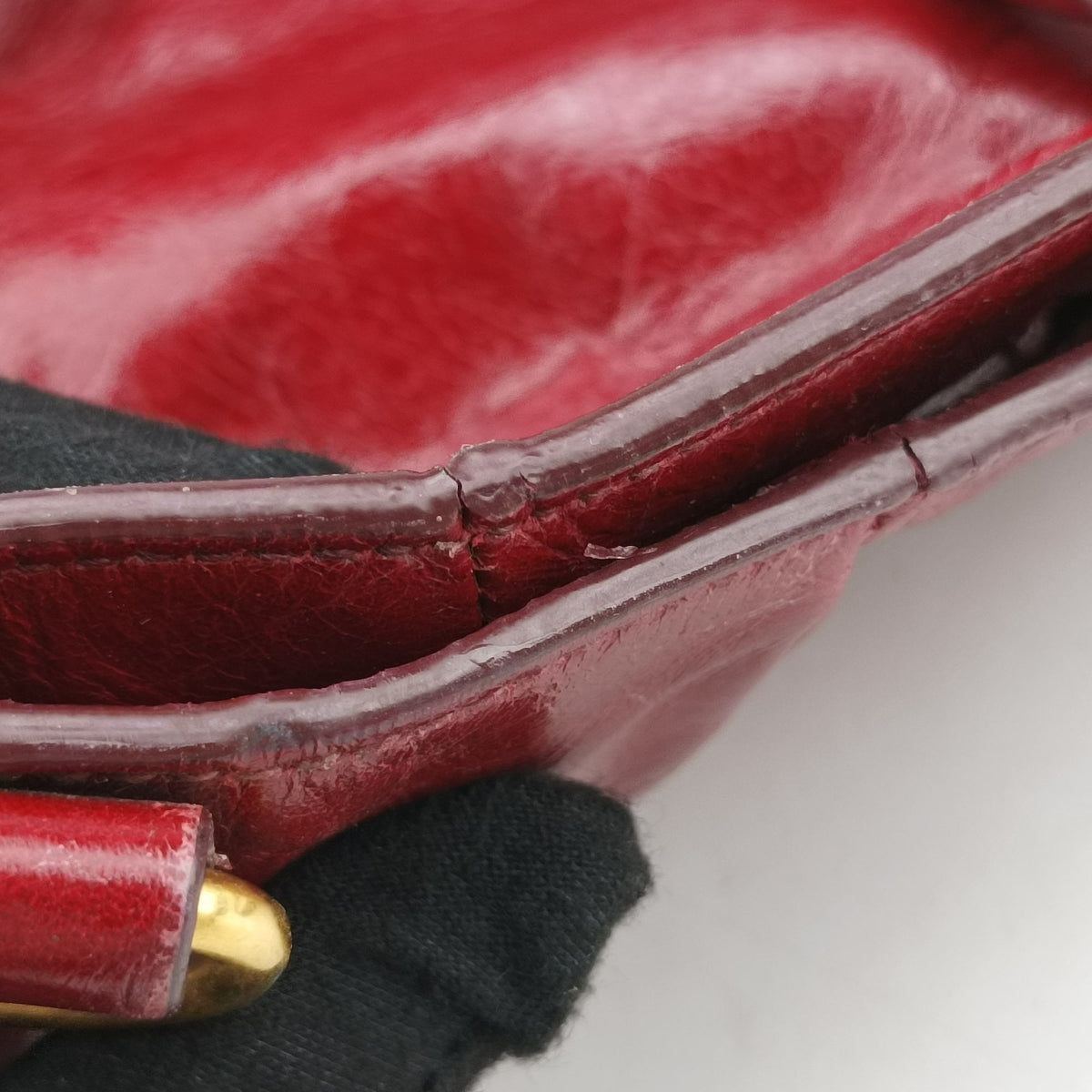 Secondhand Prada Vitello Shine Shopping Peonia Red Leather BN2324 handbag | stylenewstar