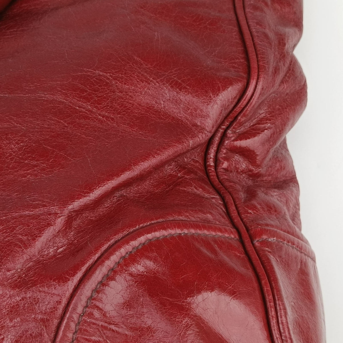 Secondhand Prada Vitello Shine Shopping Peonia Red Leather BN2324 handbag | stylenewstar