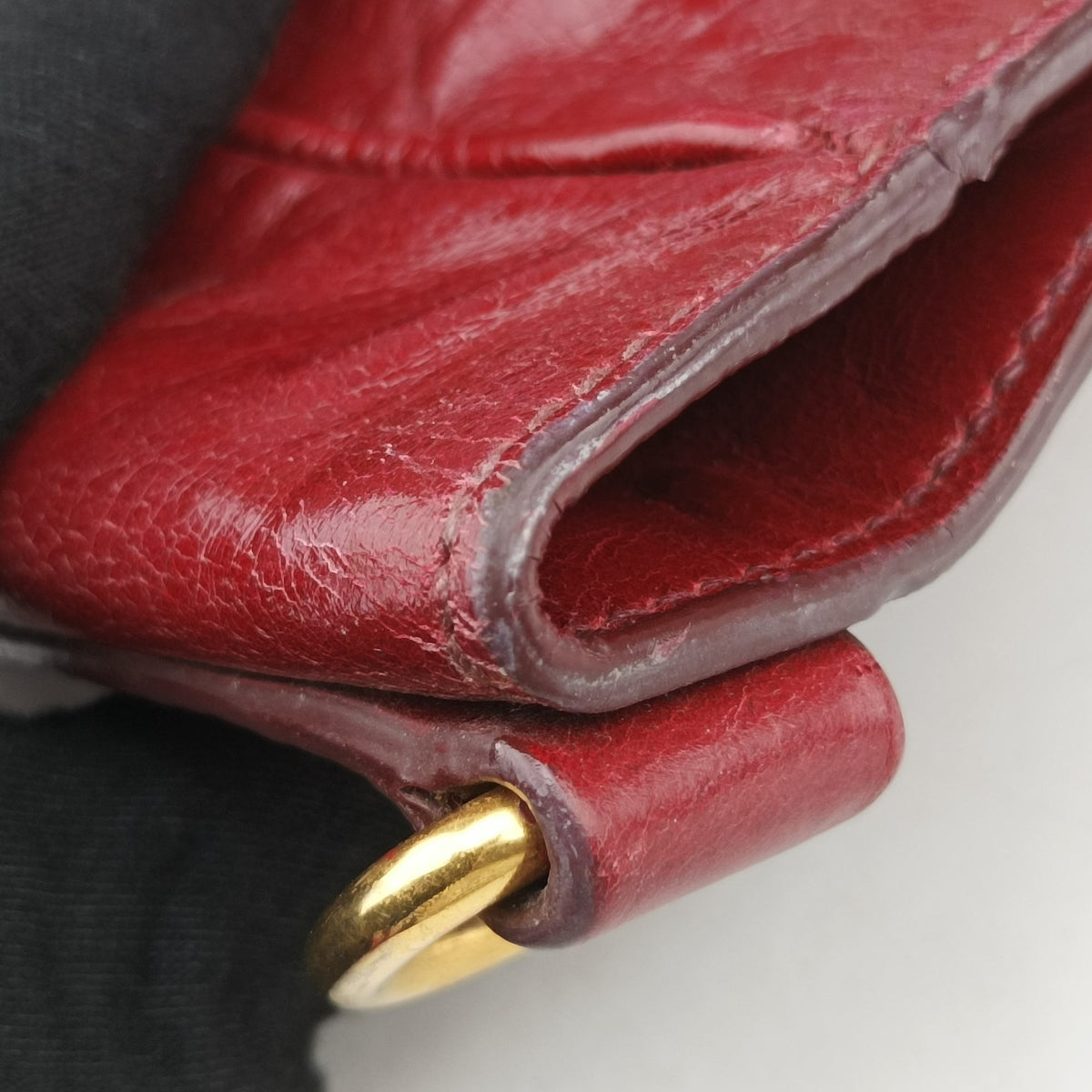 Secondhand Prada Vitello Shine Shopping Peonia Red Leather BN2324 handbag | stylenewstar