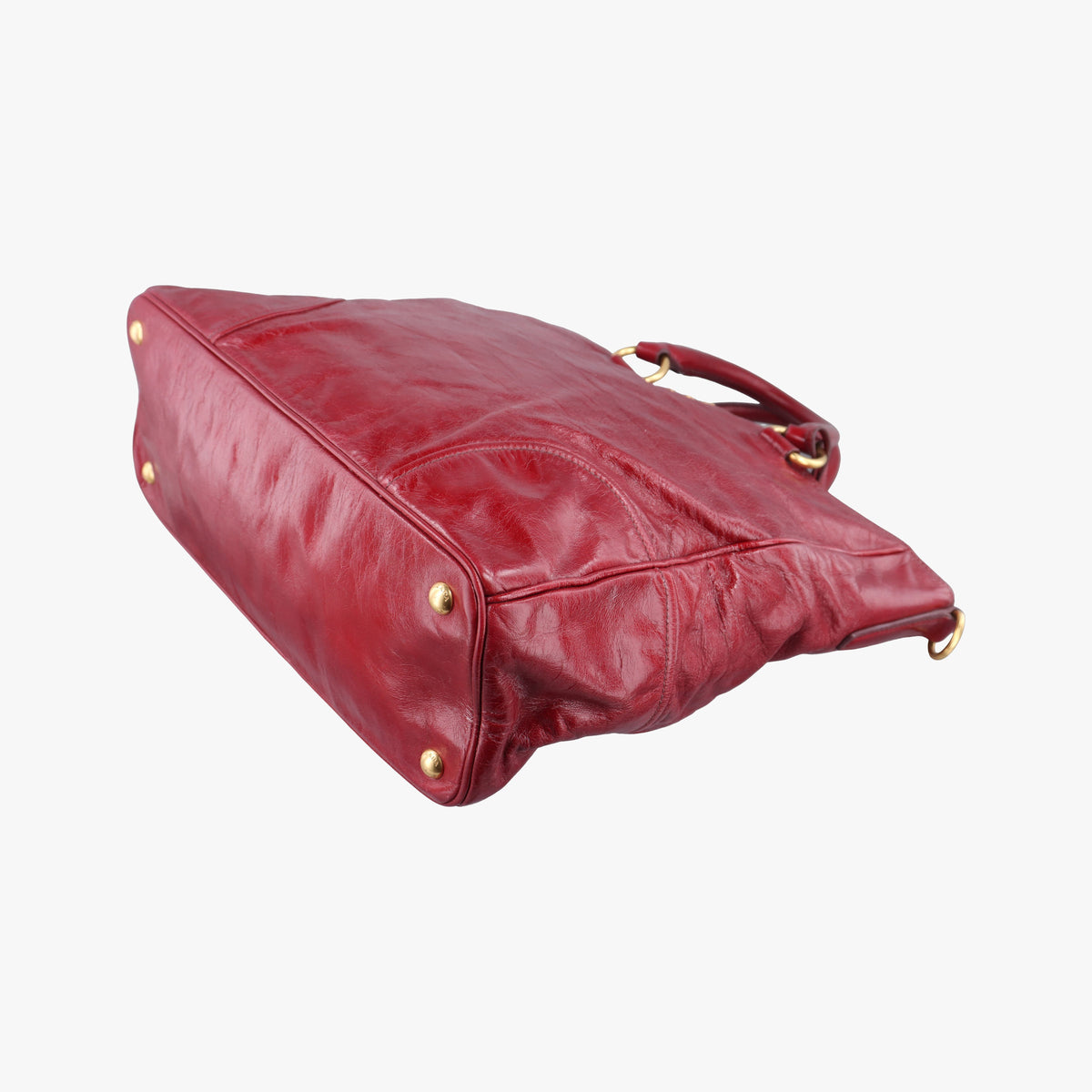 Secondhand Prada Vitello Shine Shopping Peonia Red Leather BN2324 handbag | stylenewstar
