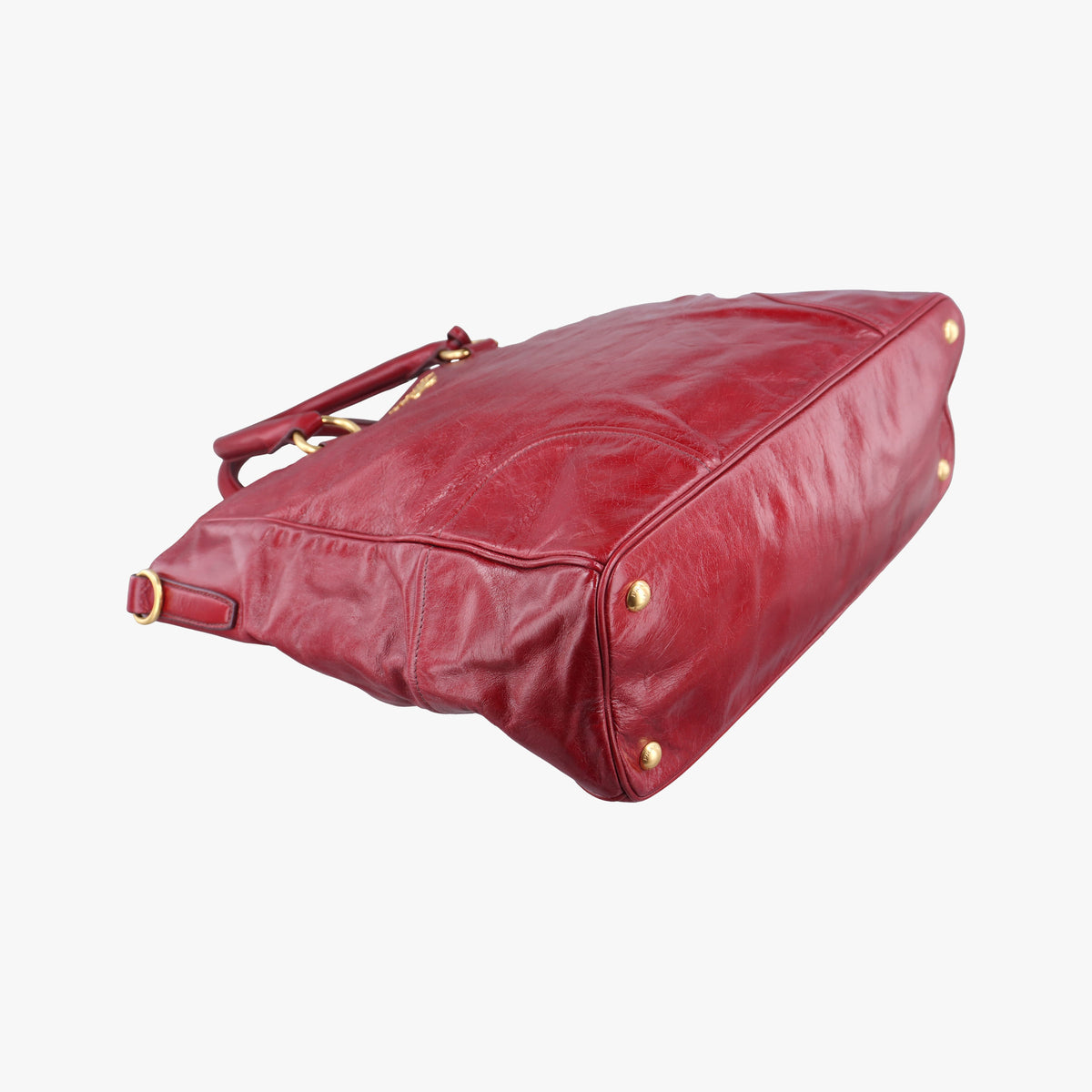 Secondhand Prada Vitello Shine Shopping Peonia Red Leather BN2324 handbag | stylenewstar