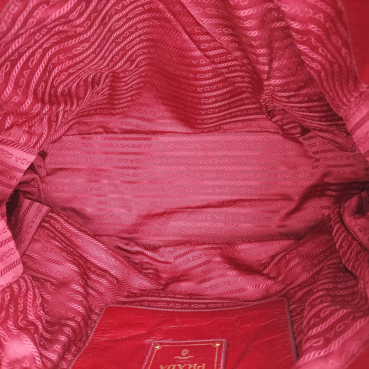 Secondhand Prada Vitello Shine Shopping Peonia Red Leather BN2324 handbag | stylenewstar