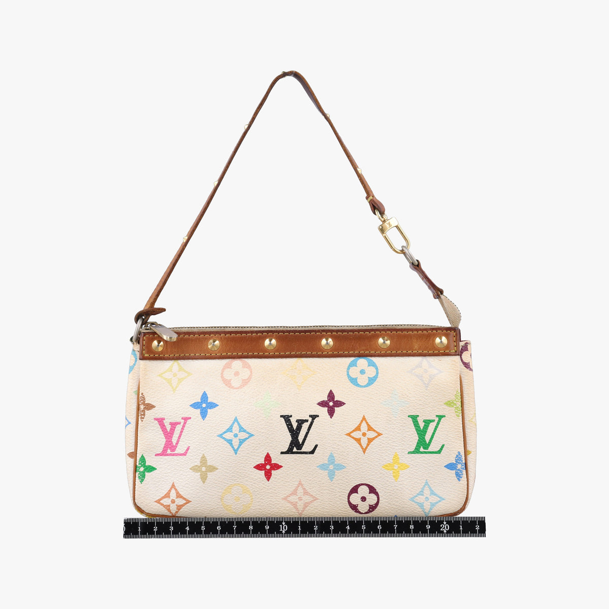 Secondhand Louis Vuitton Pochette Accessoires white Monogram Multicolor M92649 handbag | stylenewstar