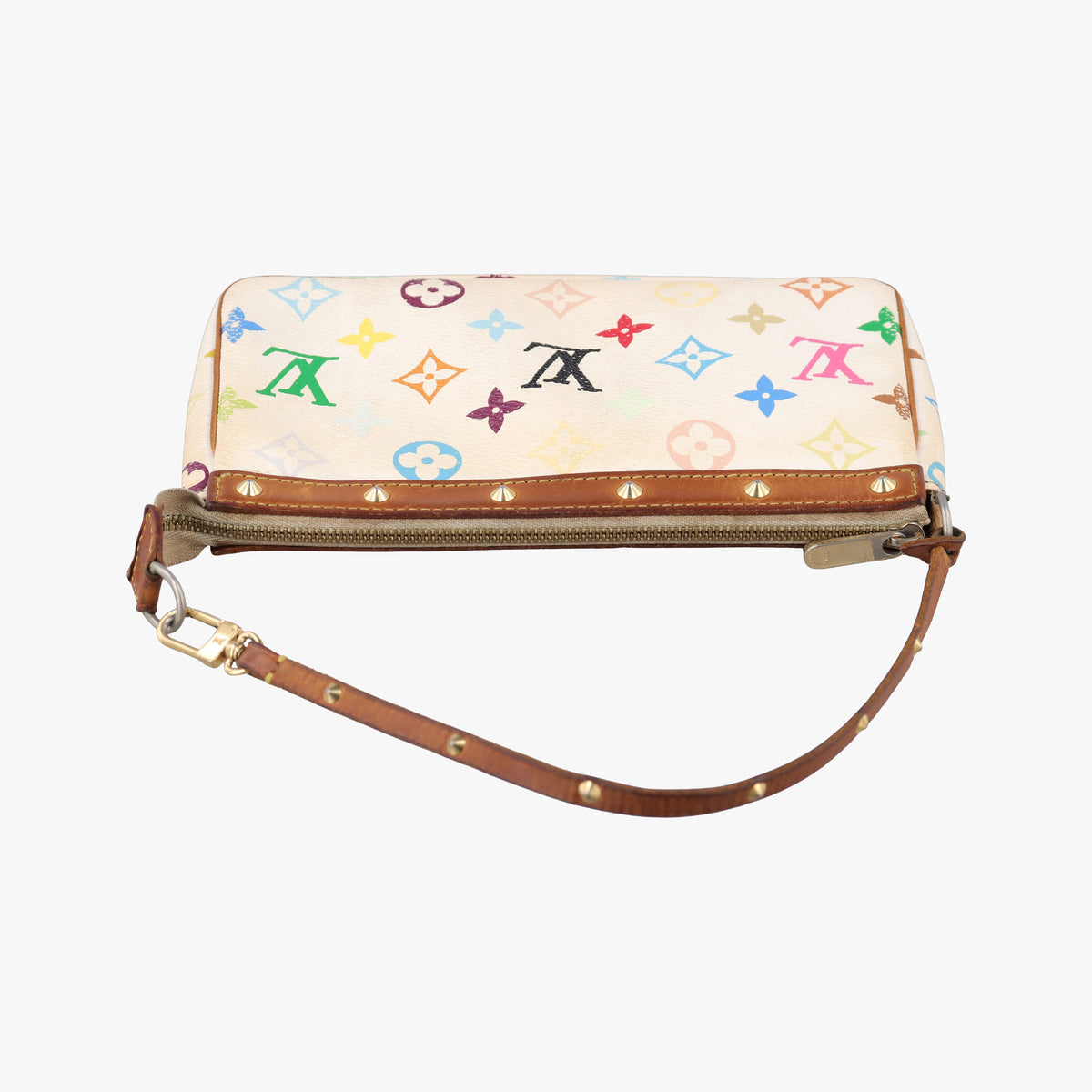 Secondhand Louis Vuitton Pochette Accessoires white Monogram Multicolor M92649 handbag | stylenewstar