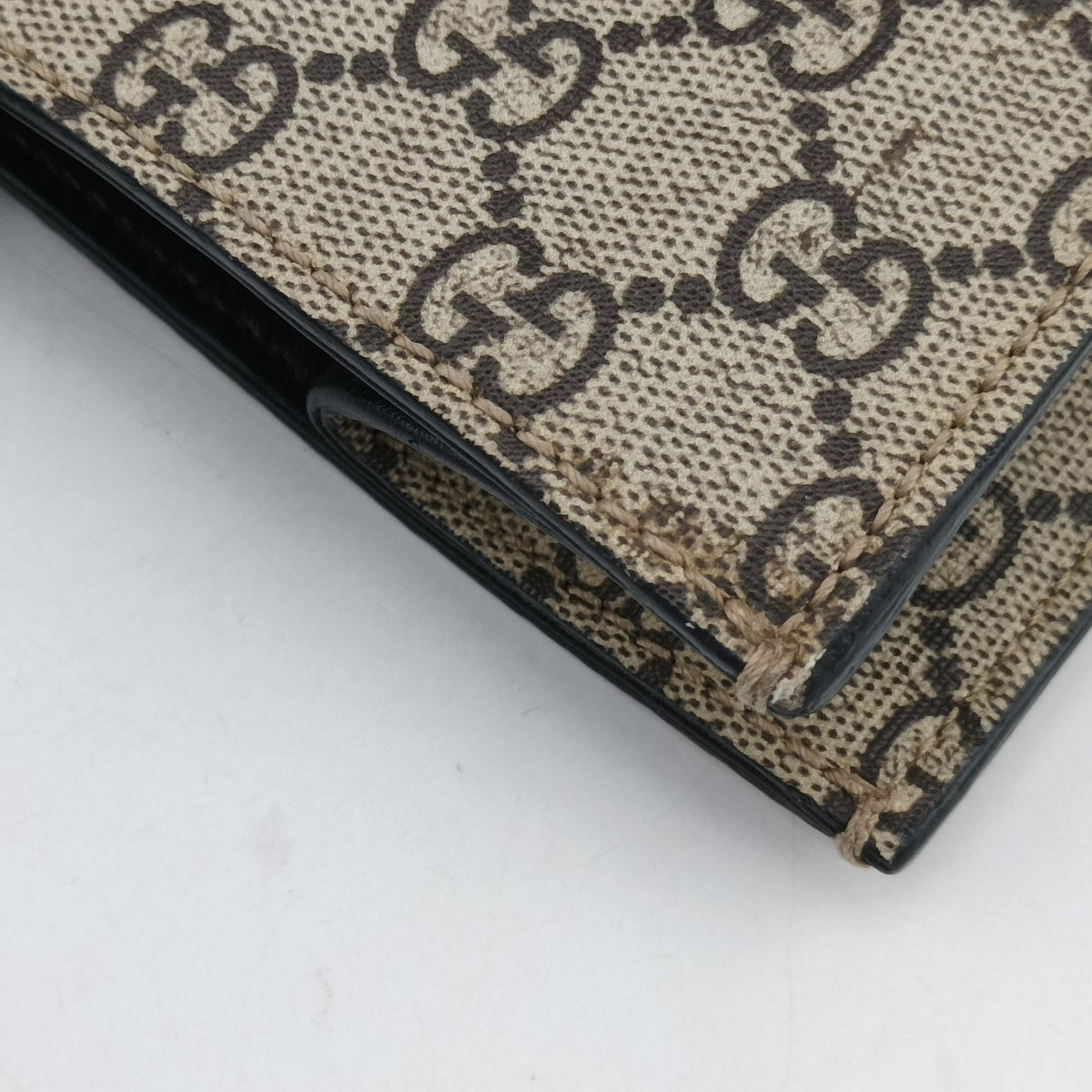 Secondhand Gucci GG Supreme Bee beige×black PVC coated canvas×Leather 450950 shoulderbag | stylenewstar