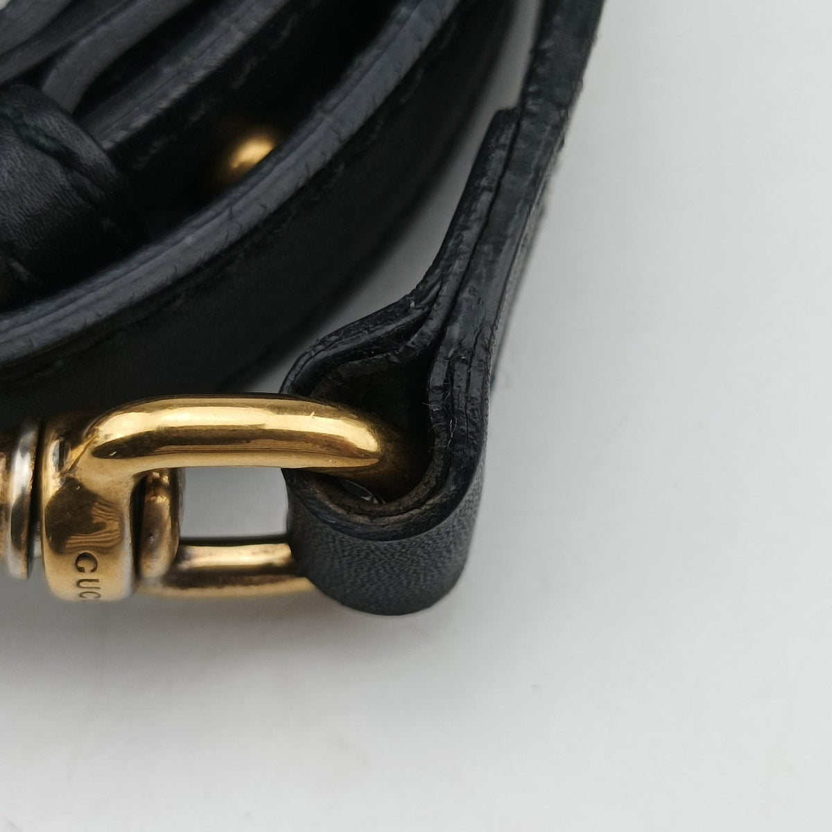 Secondhand Gucci GG Supreme Bee beige×black PVC coated canvas×Leather 450950 shoulderbag | stylenewstar