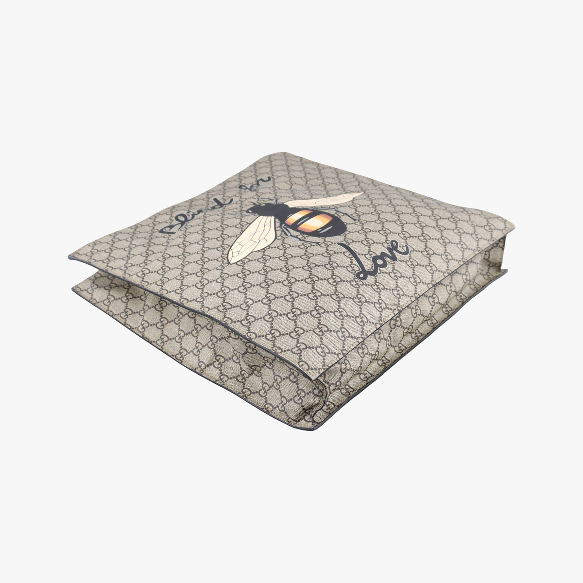 Secondhand Gucci GG Supreme Bee beige×black PVC coated canvas×Leather 450950 shoulderbag | stylenewstar