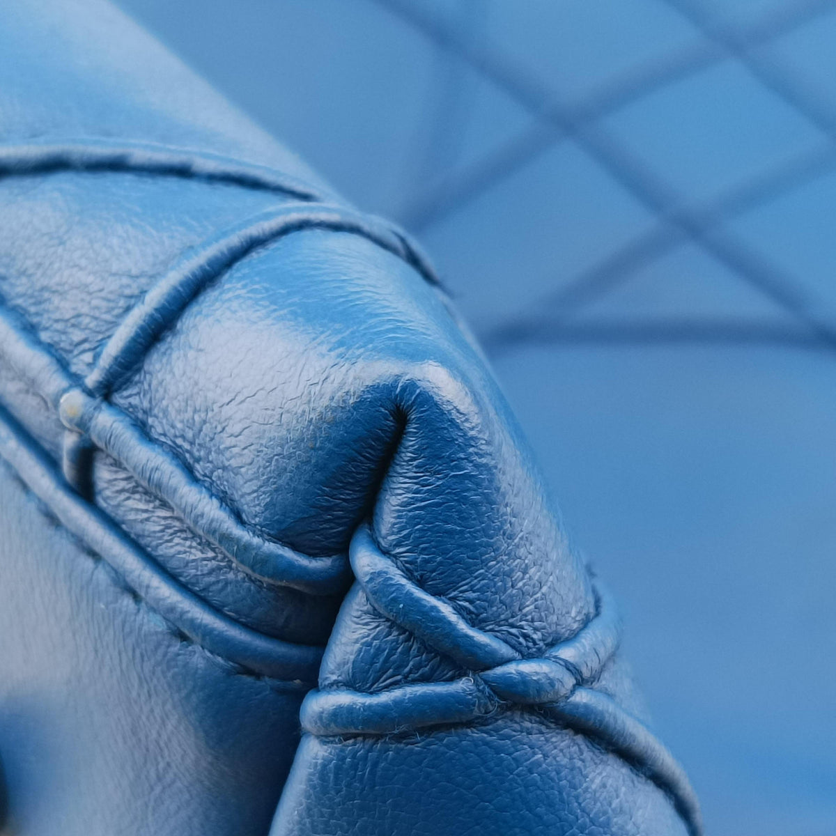 Pre-owned Christian Dior Granville Blue lambskin  shoulderbag | stylenewstar