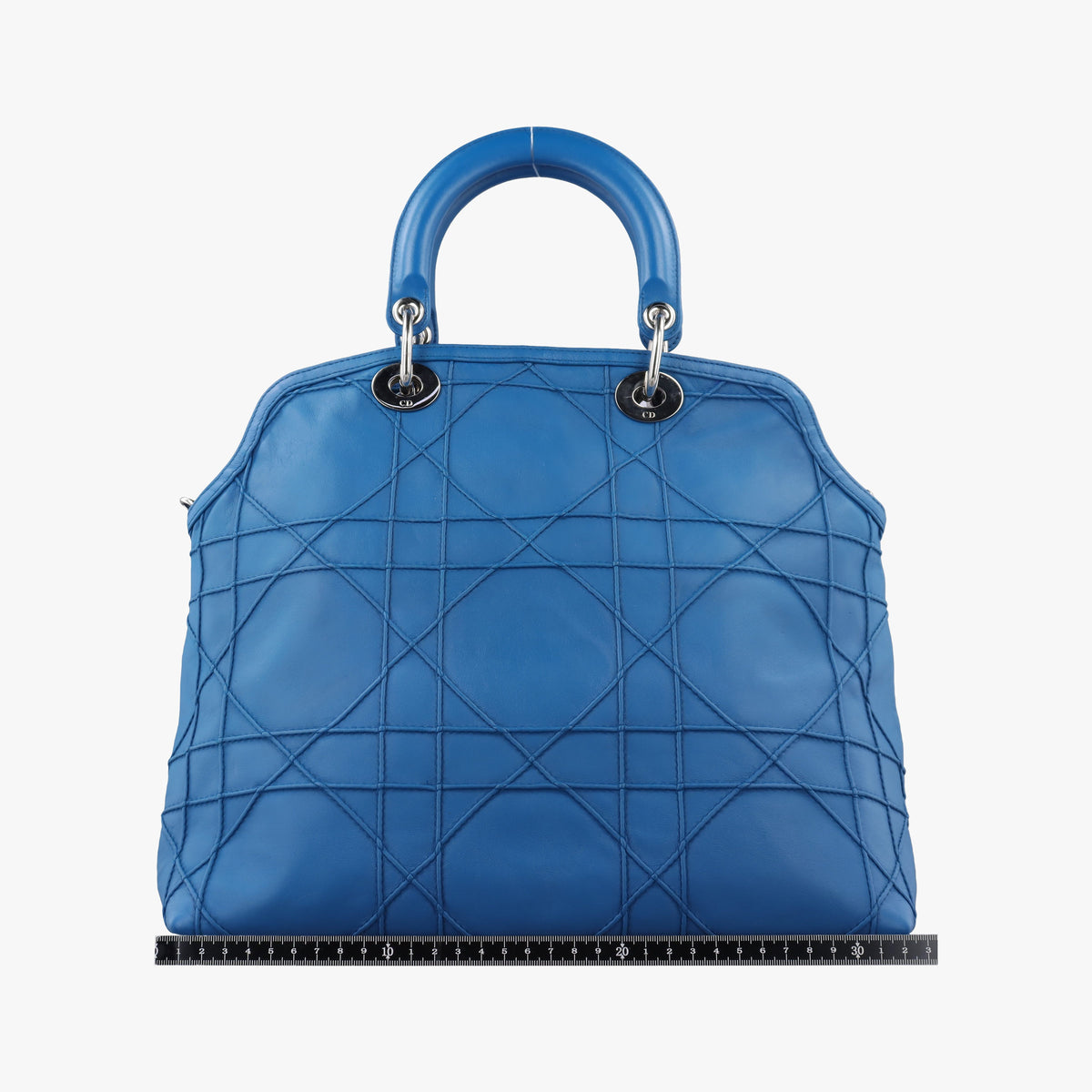 Pre-owned Christian Dior Granville Blue lambskin  shoulderbag | stylenewstar