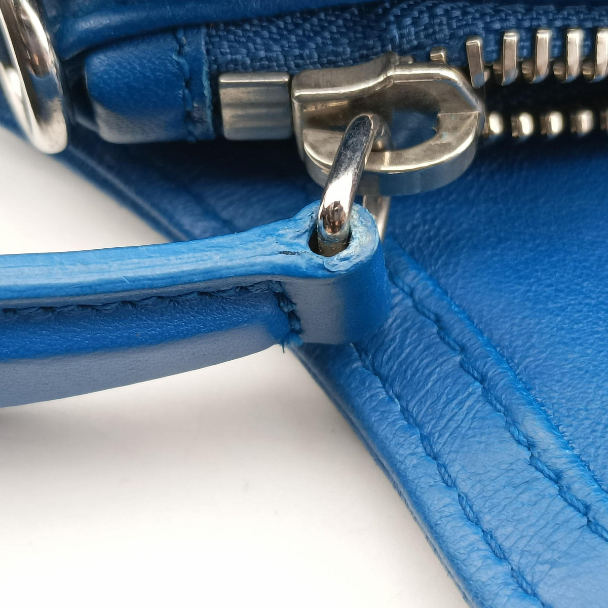 Pre-owned Christian Dior Granville Blue lambskin  shoulderbag | stylenewstar
