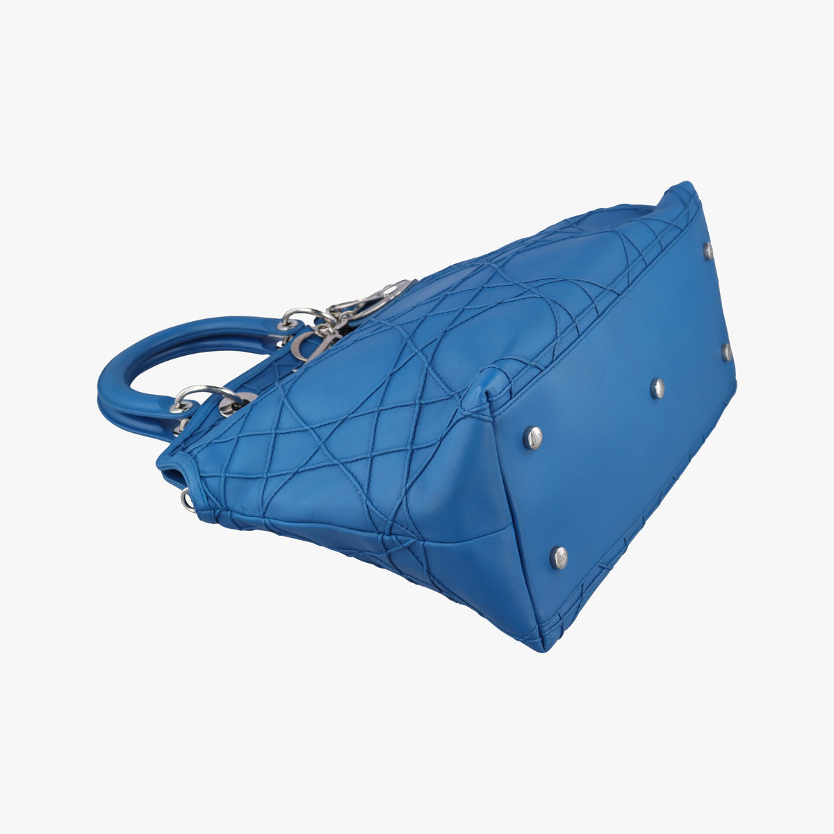 Pre-owned Christian Dior Granville Blue lambskin  shoulderbag | stylenewstar