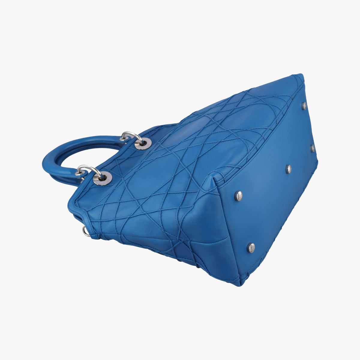 Pre-owned Christian Dior Granville Blue lambskin  shoulderbag | stylenewstar