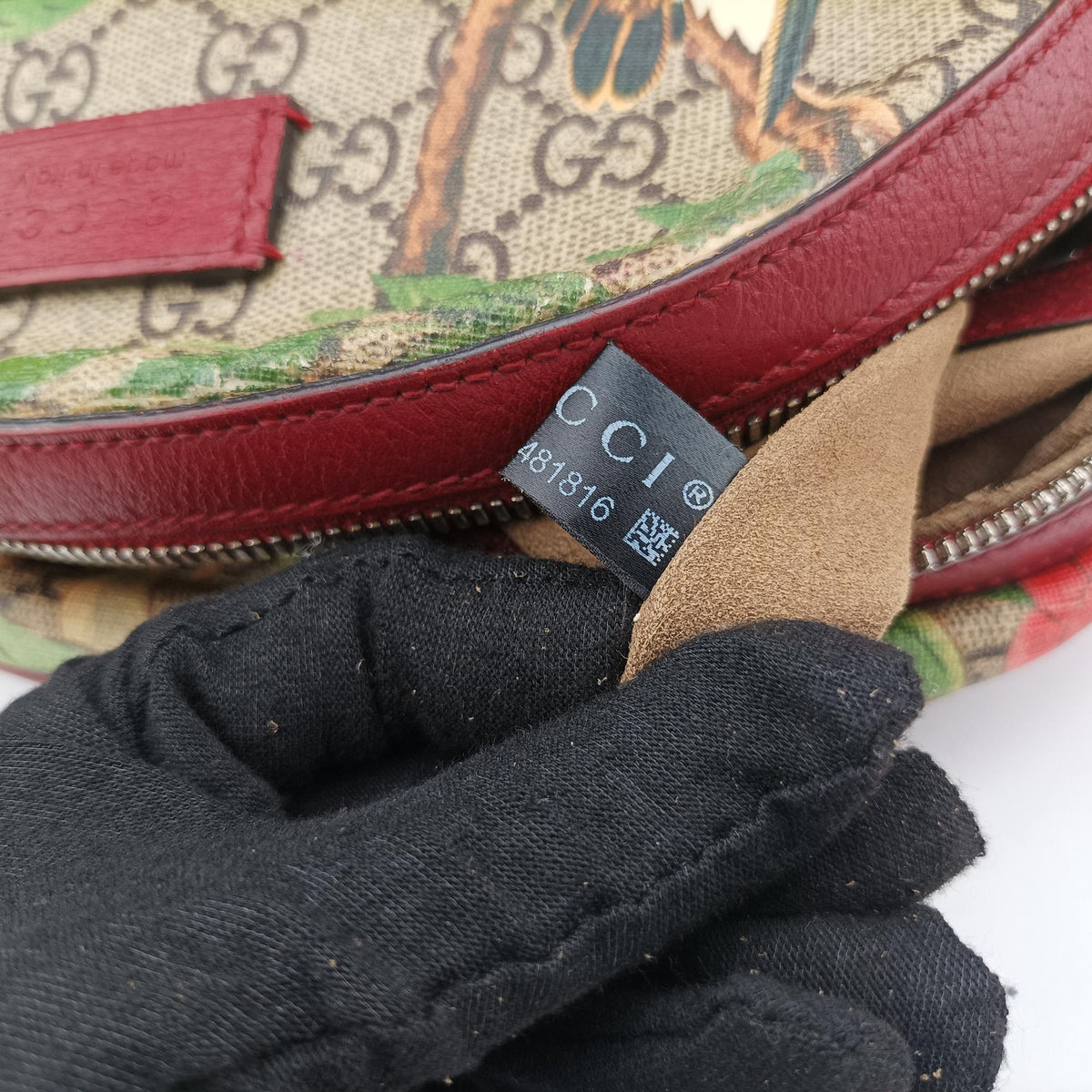 Pre-owned Gucci GG Supreme Tian Beige×multicolor PVC coated canvas×Leather 427042 backpack/rucksack | stylenewstar
