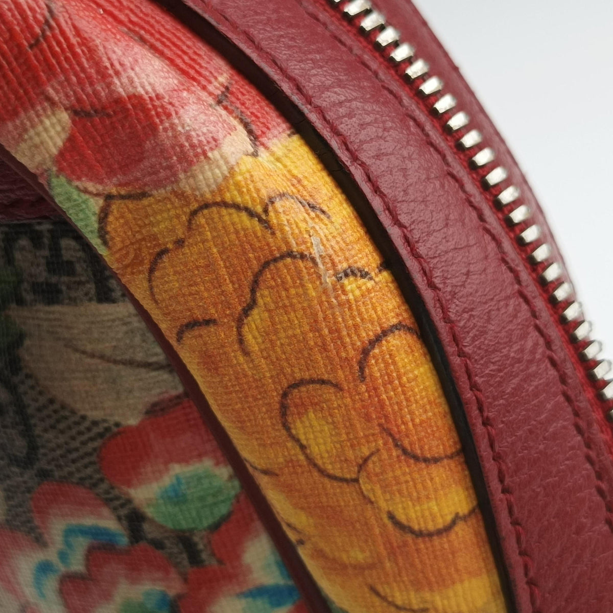 Pre-owned Gucci GG Supreme Tian Beige×multicolor PVC coated canvas×Leather 427042 backpack/rucksack | stylenewstar