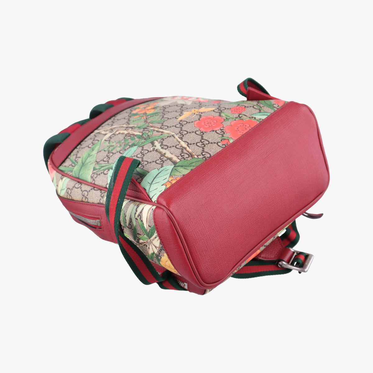 Pre-owned Gucci GG Supreme Tian Beige×multicolor PVC coated canvas×Leather 427042 backpack/rucksack | stylenewstar