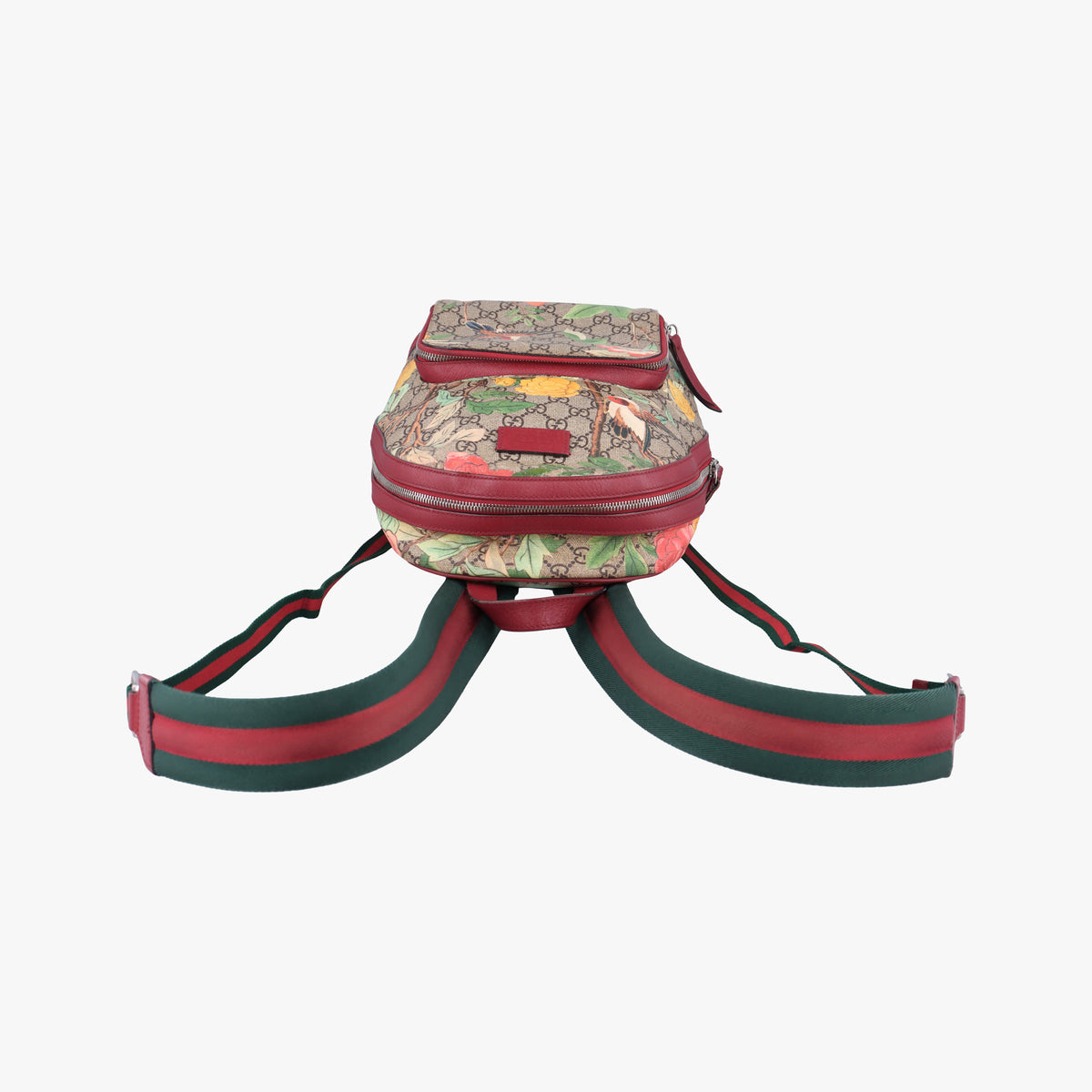 Pre-owned Gucci GG Supreme Tian Beige×multicolor PVC coated canvas×Leather 427042 backpack/rucksack | stylenewstar