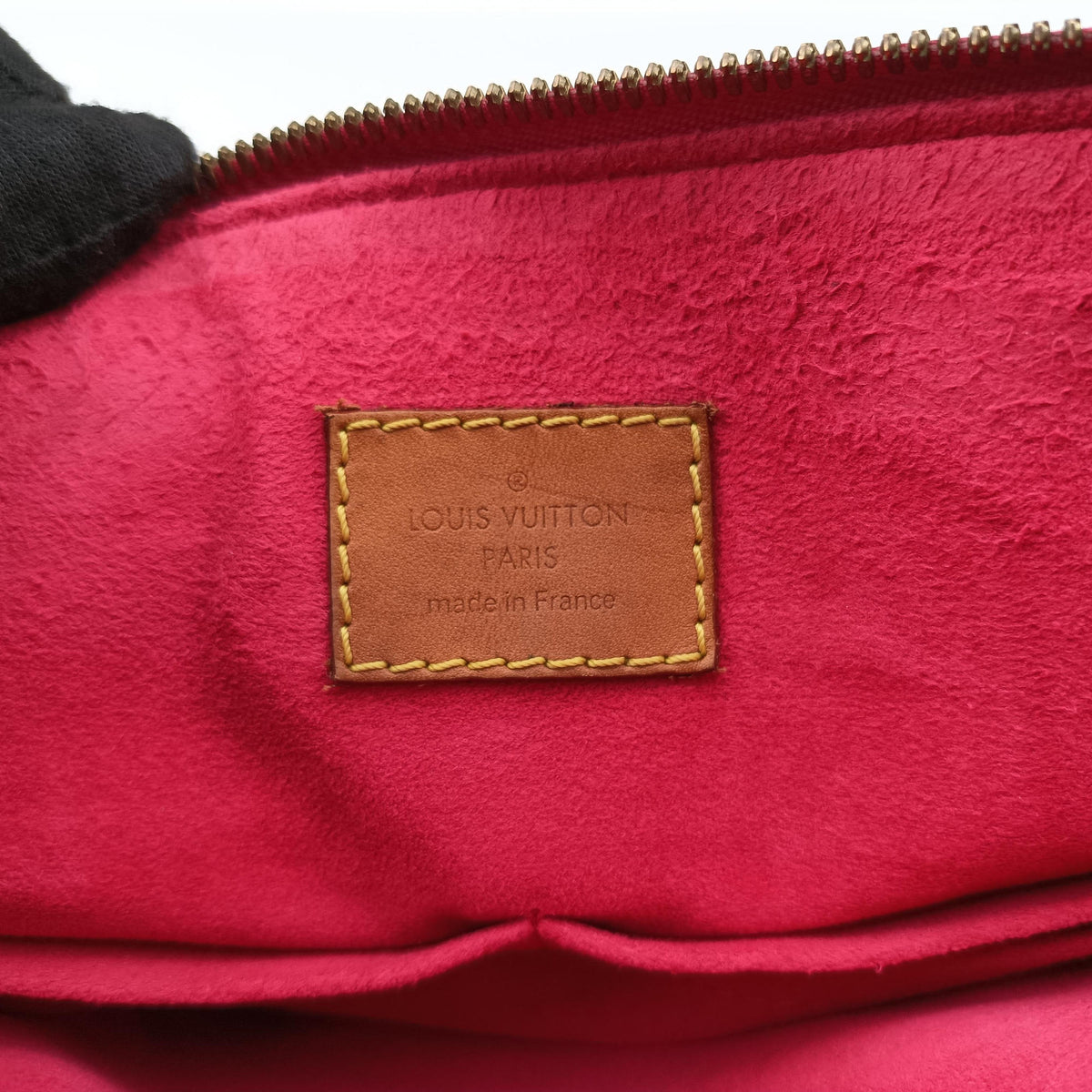 Secondhand Louis Vuitton PALLAS brown×Rose Monogram Canvas×calf leather M41147 shoulderbag | stylenewstar